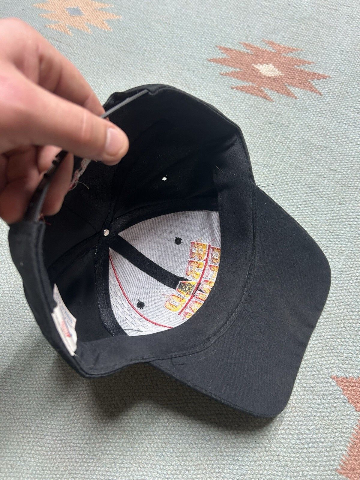 Vintage Vtg SnapBack hat Brad Penn racing oil checkered formula 1 Size ONE SIZE - 7 Thumbnail