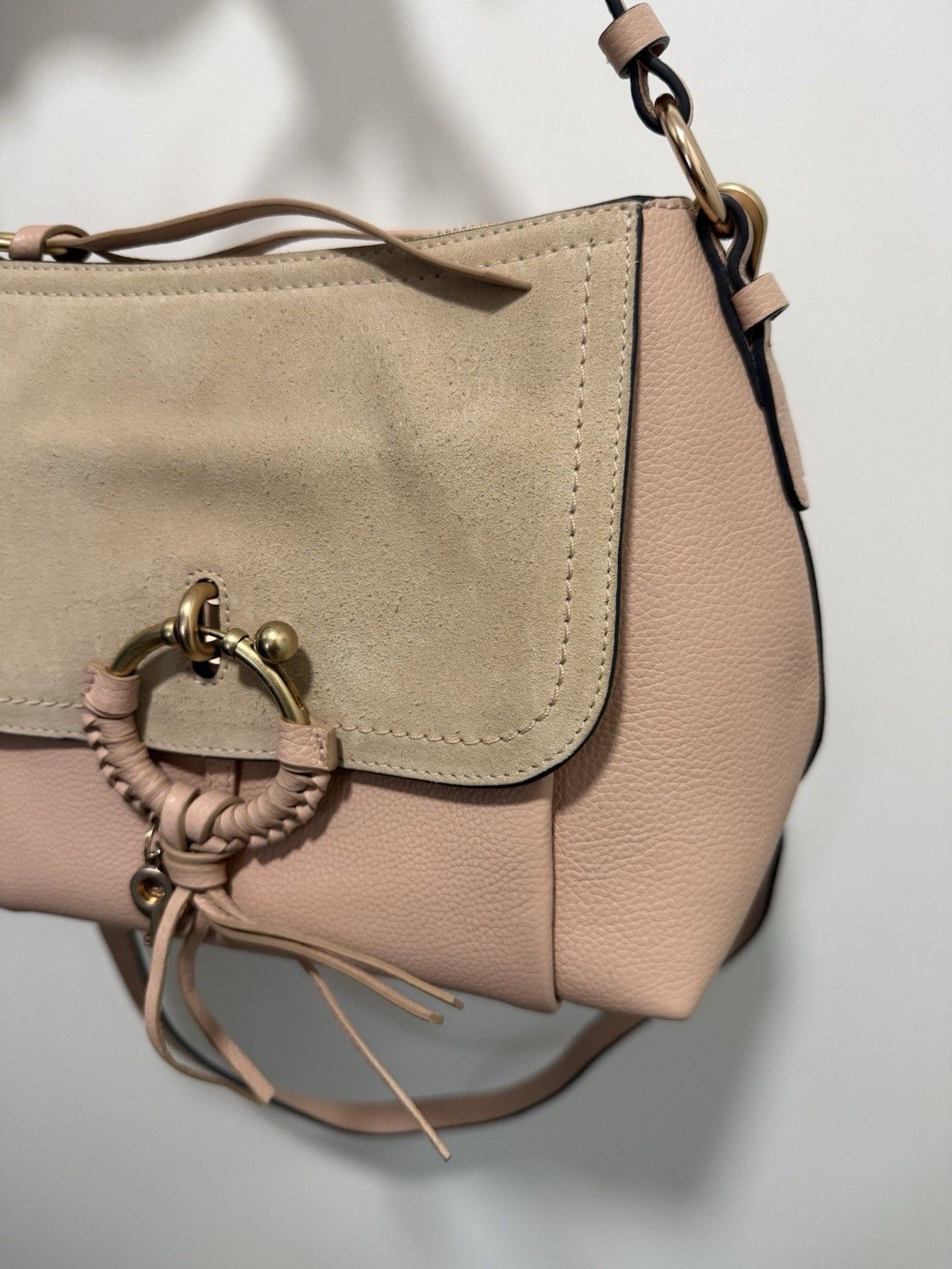 See by Chloe DDP See By Chloe Joan Leather crossbody suede bag peach Size ONE SIZE - 8 Thumbnail