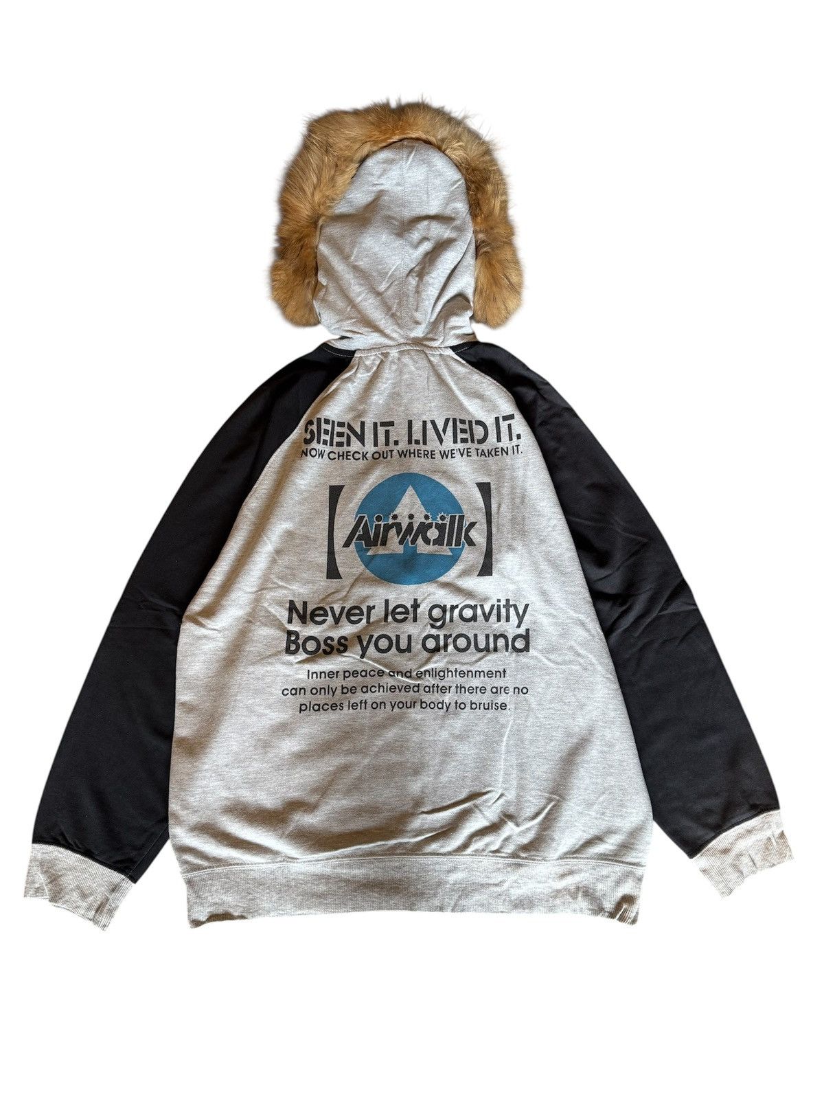 Japanese Brand AIRWALK BOARD WEAR WITH FUR HOODIE Size US XL / EU 56 / 4 - 4 Thumbnail