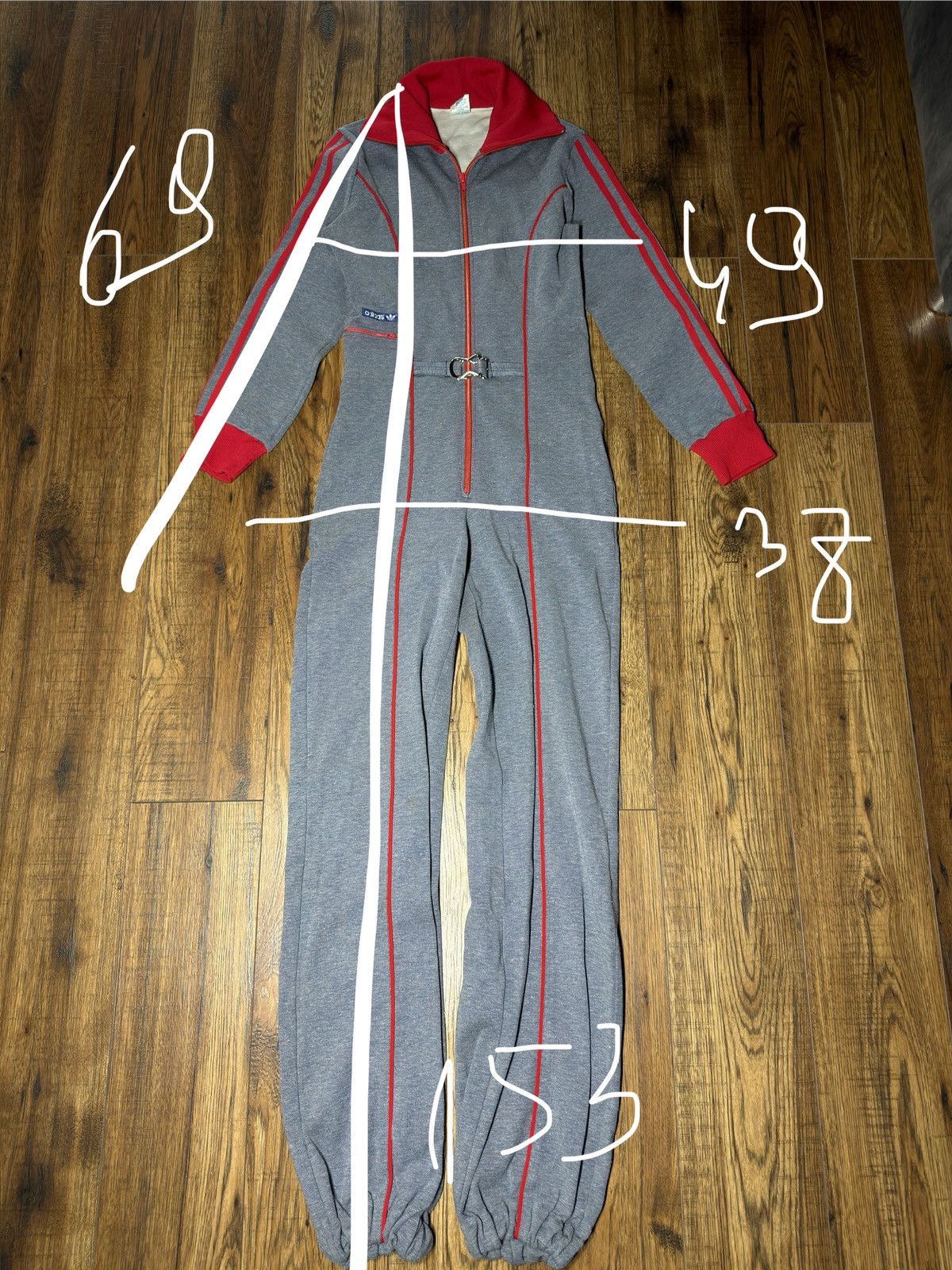 Adidas 70s single-breasted jumpsuit, vintage, rare, 70s, unique Size M / US 6-8 / IT 42-44 - 4 Thumbnail