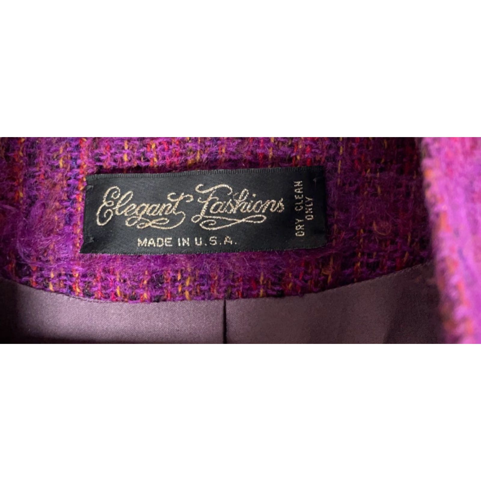 Vintage VINTAGE The Limited Overcoat Coat Mohair Wool Blend Purple XL Women’s Long Button Front Pockets Lined 60s Boho Classic Preppy USA Made Size XL / US 12-14 / IT 48-50 - 3 Thumbnail