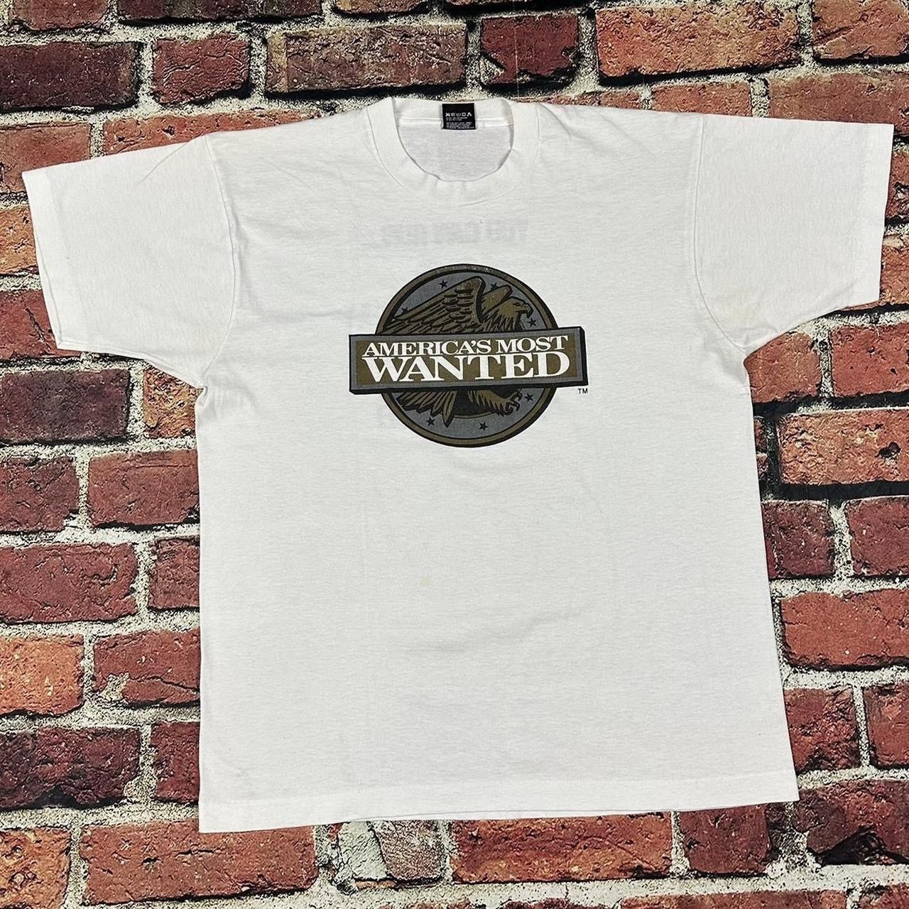 Other Vintage 90s America’s Most Wanted John Walsh Promo T-Shirt Size US L / EU 52-54 / 3 - 1 Thumbnail