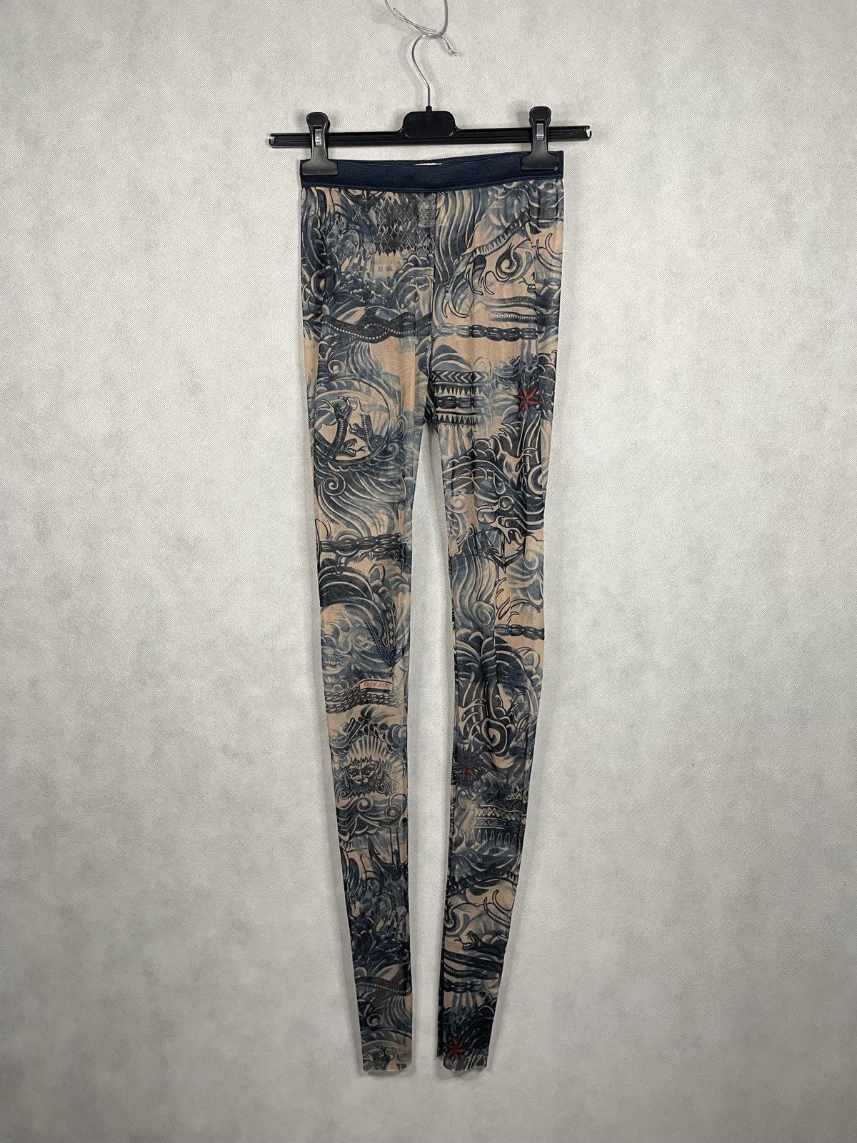 Jean Paul Gaultier Jean Paul Gaultier JPG Lindex Tattoo Y2k Leggings Mesh Pants Size 27" / US 4 / IT 40 - 1 Thumbnail