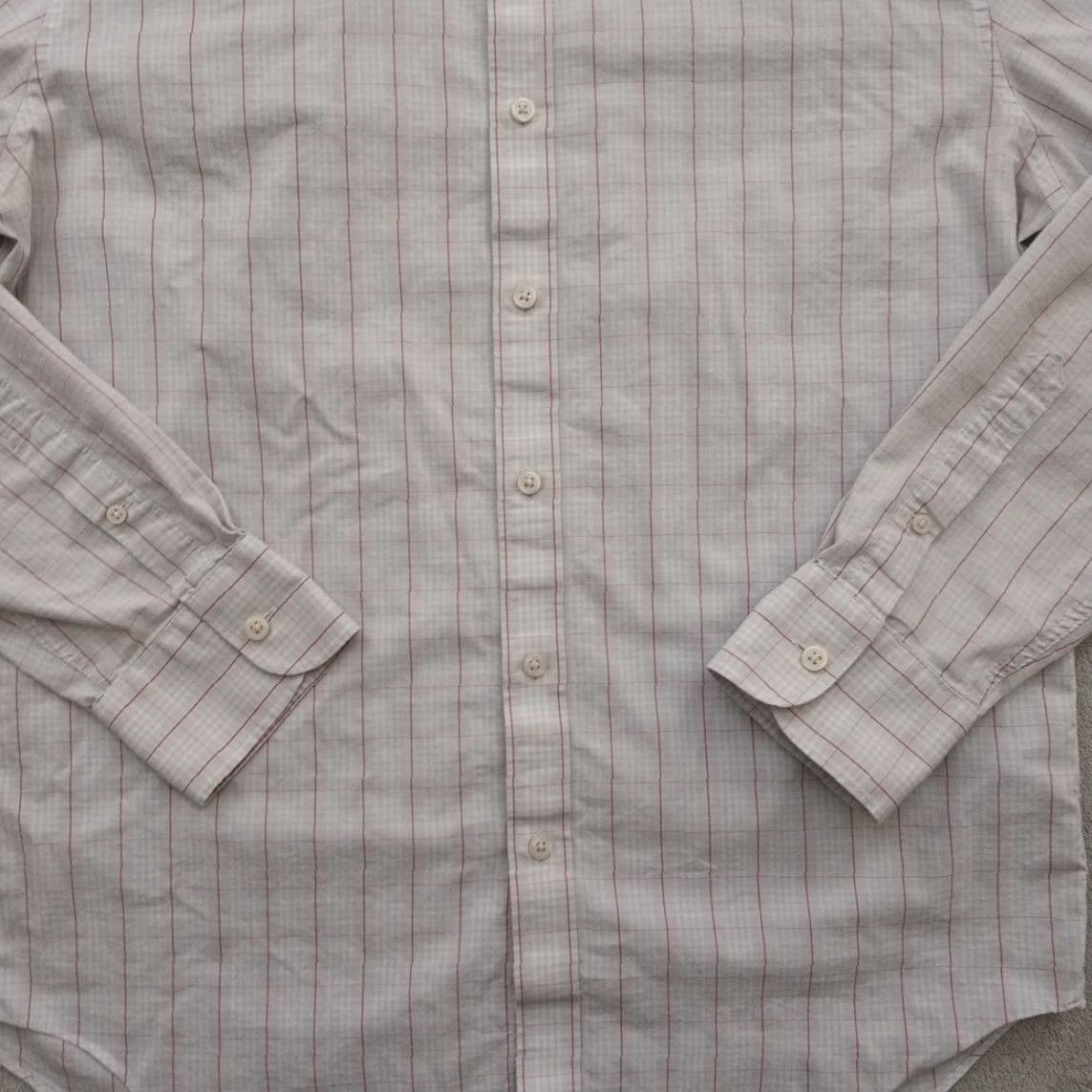 J.Crew J.CREW Shirt Mens Large Slim Gray Pink Plaid Long Sleeve Button Up Size US L / EU 52-54 / 3 - 3 Thumbnail