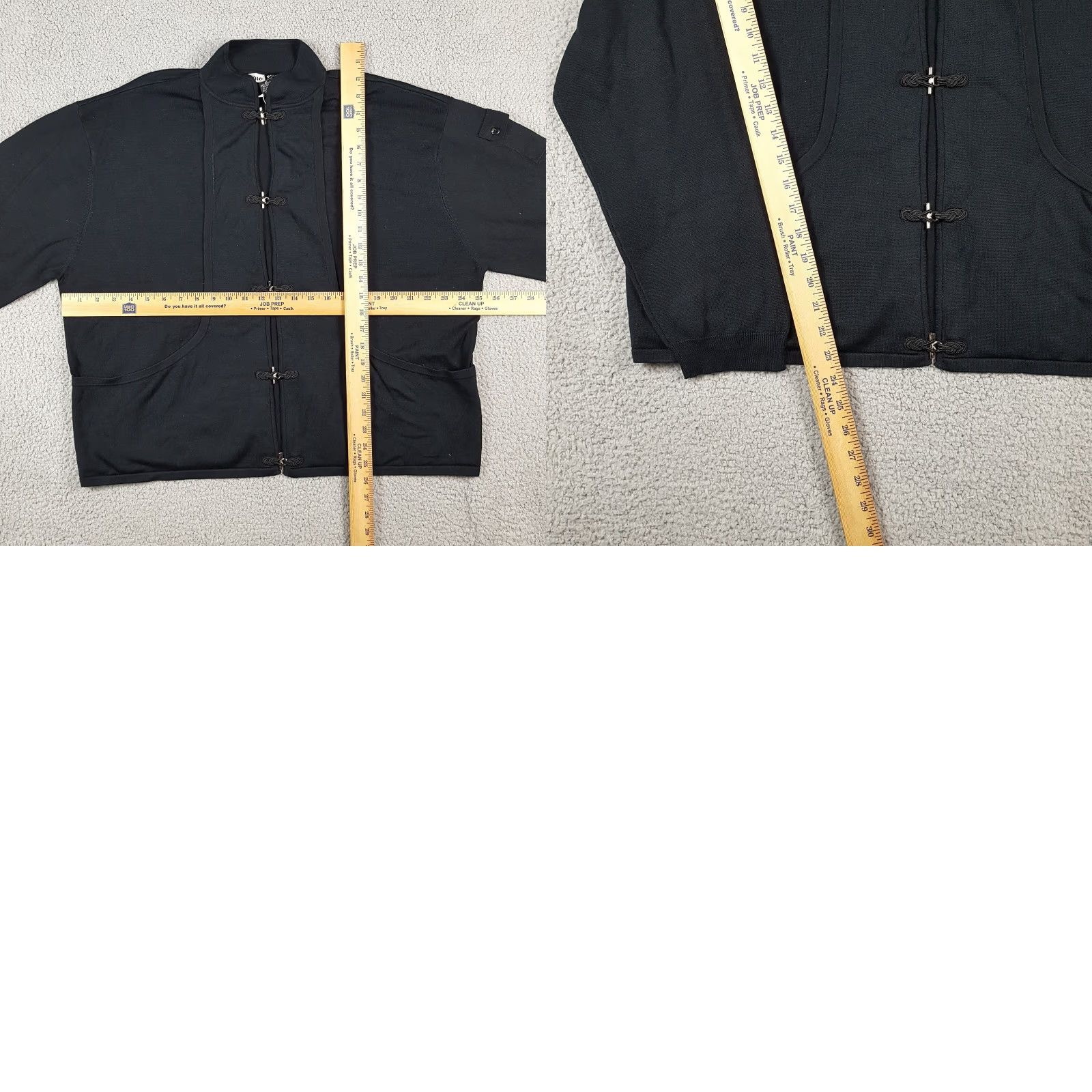 Vintage VINTAGE Jamie Sadock Black Silk Knit Cardigan Sweater Women's XL Long Sleeve Frog Button Preppy 90s Retro Size XL / US 12-14 / IT 48-50 - 8 Thumbnail