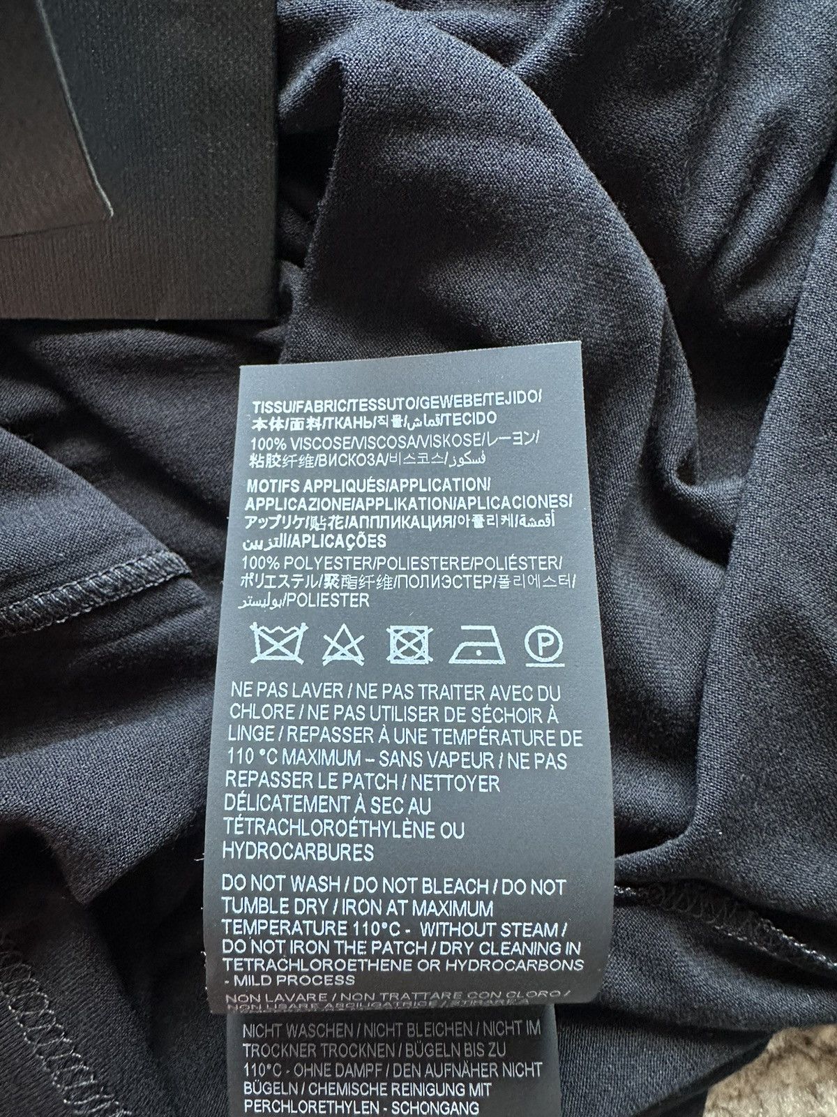 Saint Laurent Paris $620 FW23 Saint Laurent black logo viscose t shirt BNWT M Size US M / EU 48-50 / 2 - 10 Thumbnail