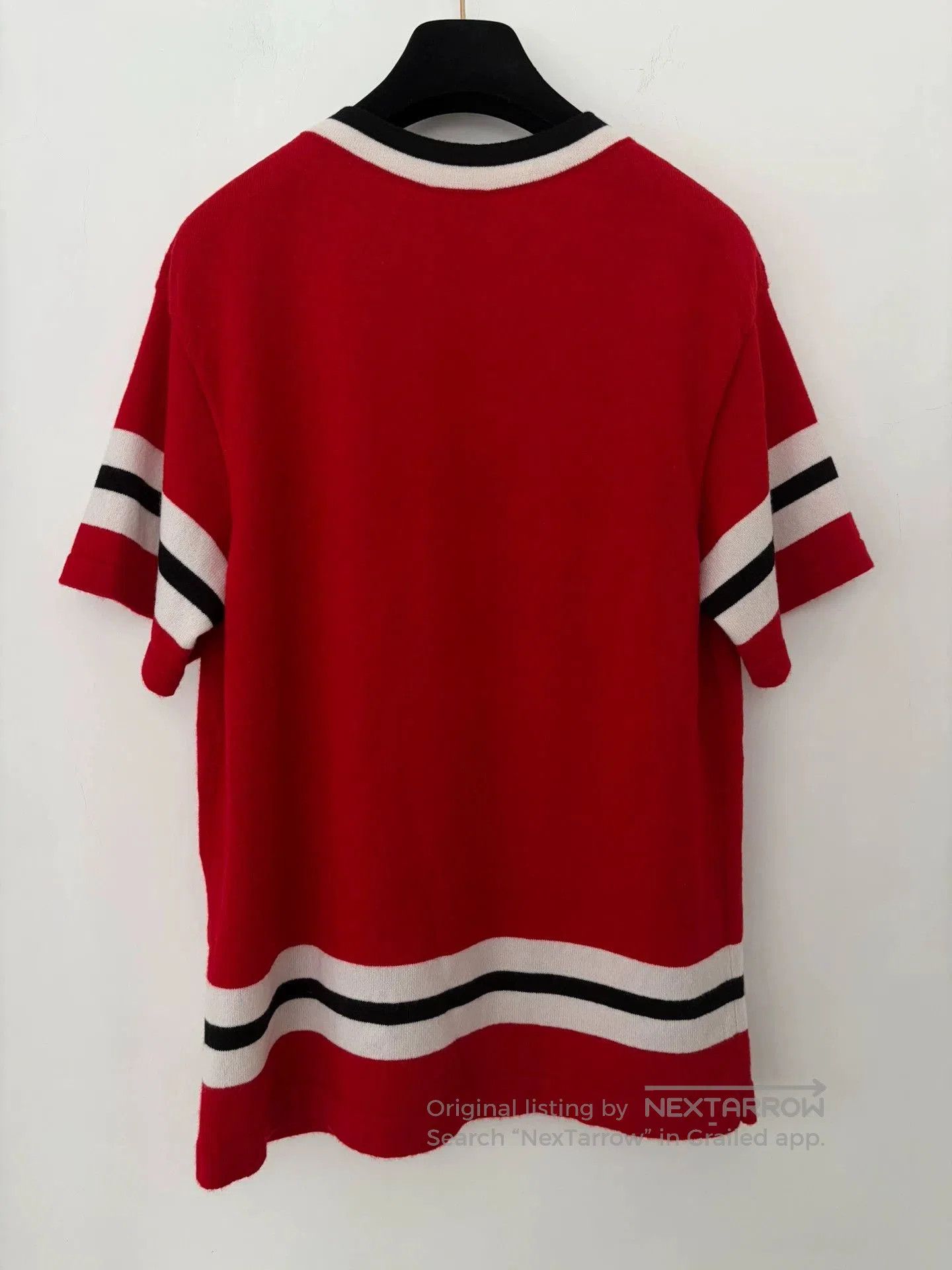 Chanel Chanel Red Knit Sporty CC Stripe Top. Size US XS / EU 42 / 0 - 2 Thumbnail