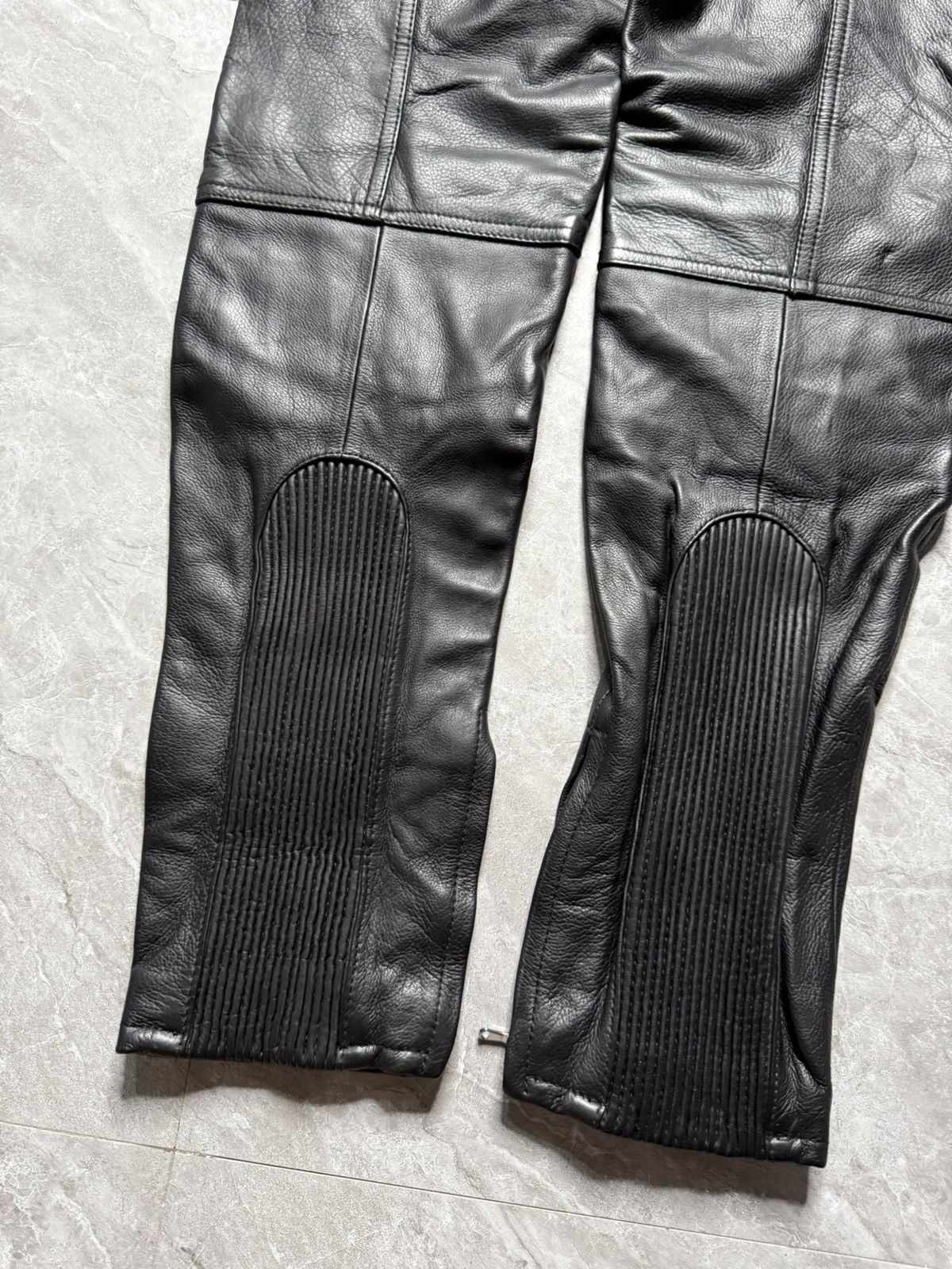 H&M × Moschino H&M x Moschino By jeremy Scott Leather Biker Pants Size US 29 - 8 Thumbnail