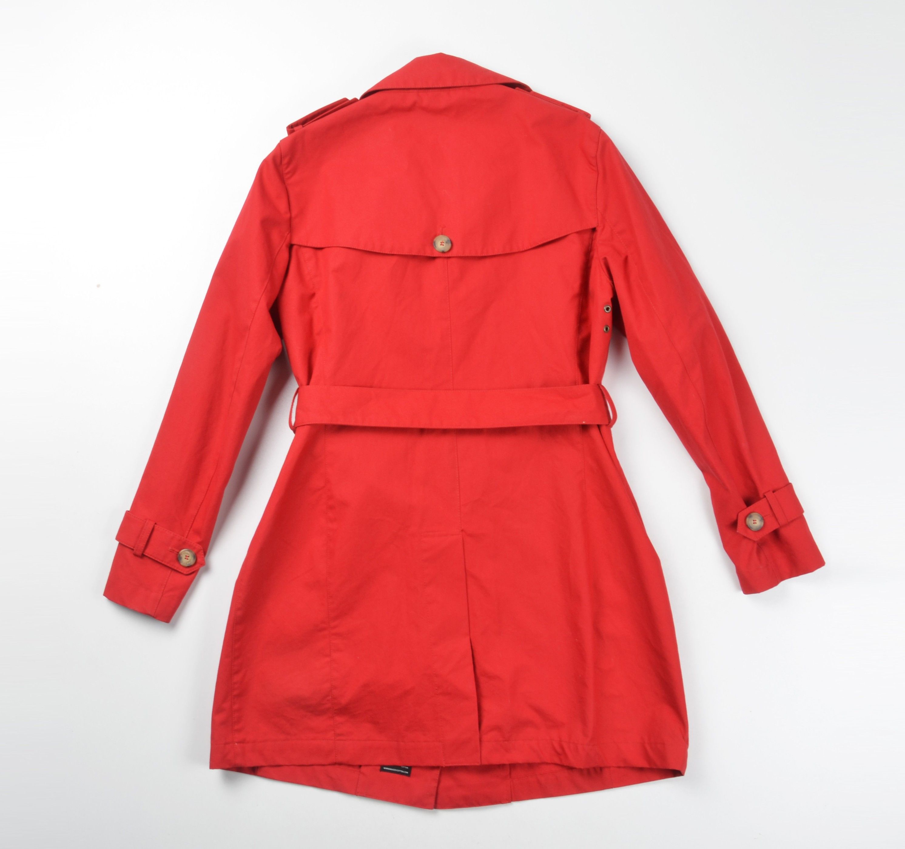 Other House Of Bruar Waxed Cotton Red Belted Trench Coat Size M / US 6-8 / IT 42-44 - 16 Thumbnail