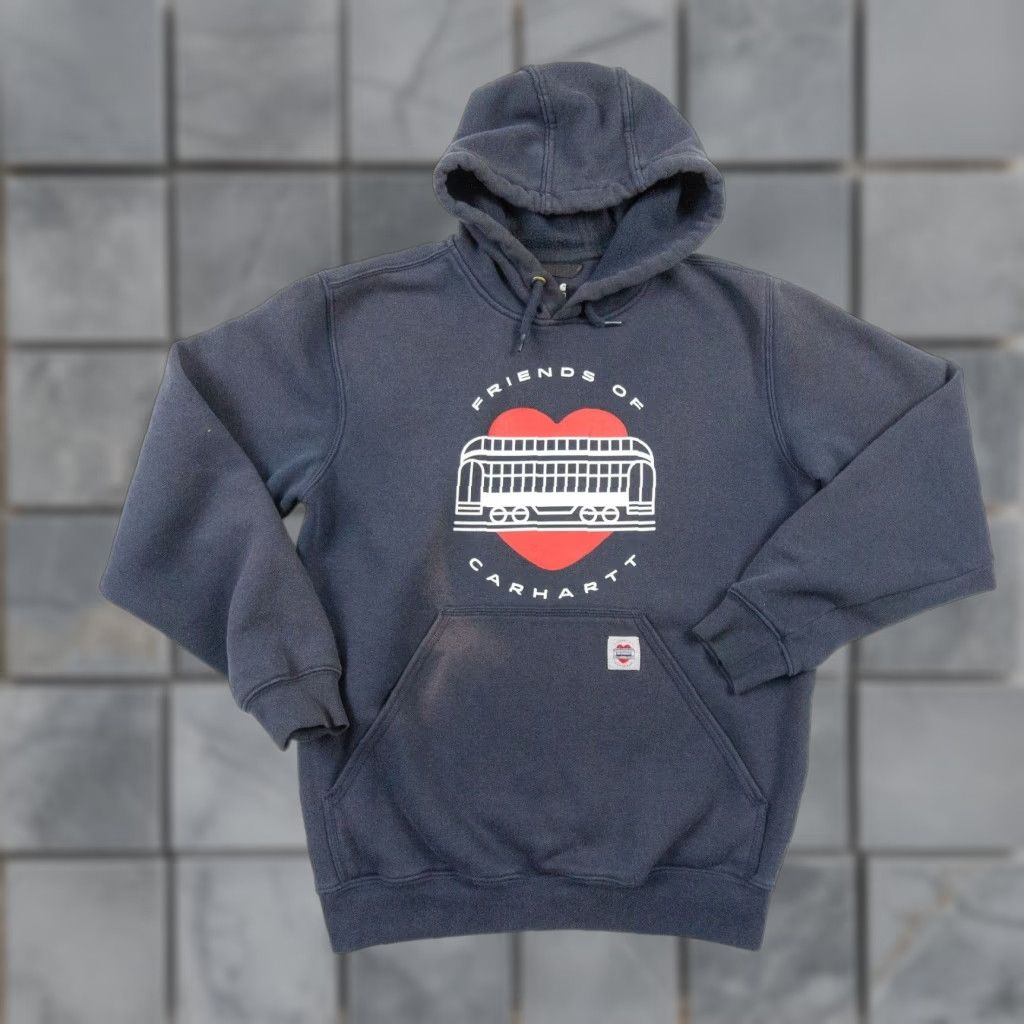 Carhartt Carhartt Hoodie Mens Small Blue Pullover Regular Fit All Seasons Faded Logo Sweatshirt Size US S / EU 44-46 / 1 - 1 Thumbnail