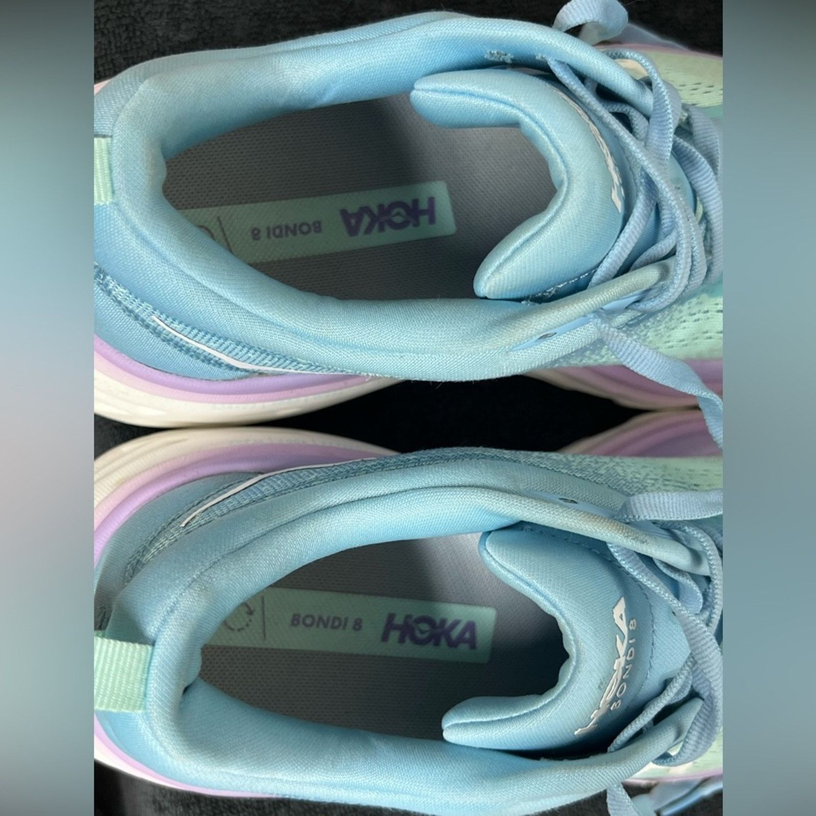 Hoka Hoka Bondi 8 Shoes Womens 9 B Airy Blue Sunlit Ocean Size US 9 / IT 39 - 9 Thumbnail