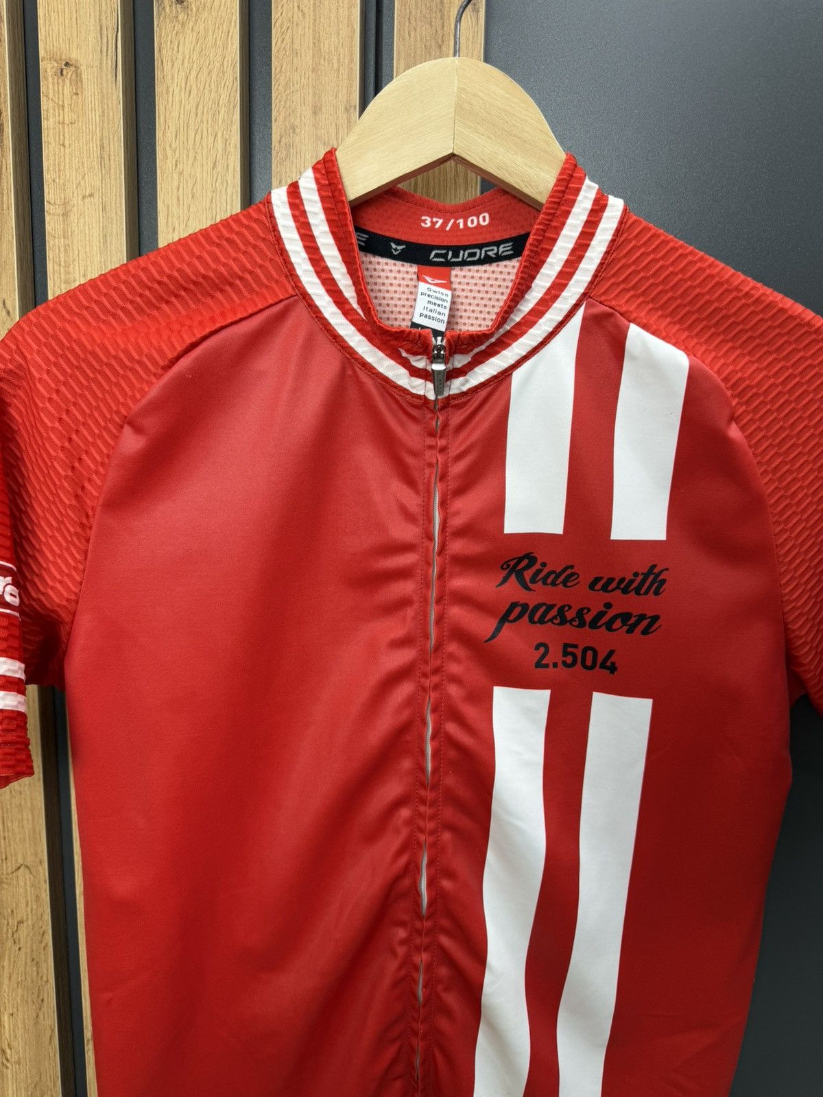 Other Cuore Cycling Jersey Ride With Passion Red White Full Zip M Size US M / EU 48-50 / 2 - 2 Thumbnail