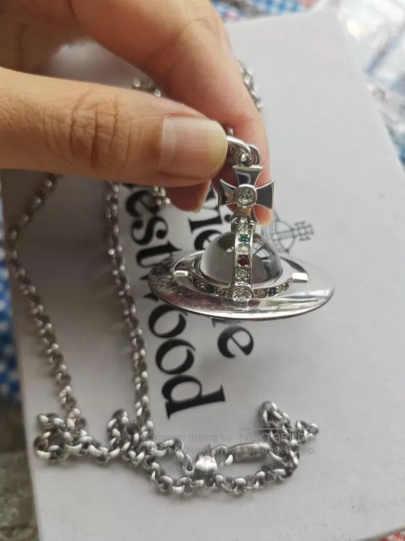 Vivienne Westwood vivienne westwood Silver Large Orb Necklace with Engraving Size ONE SIZE - 1 Thumbnail