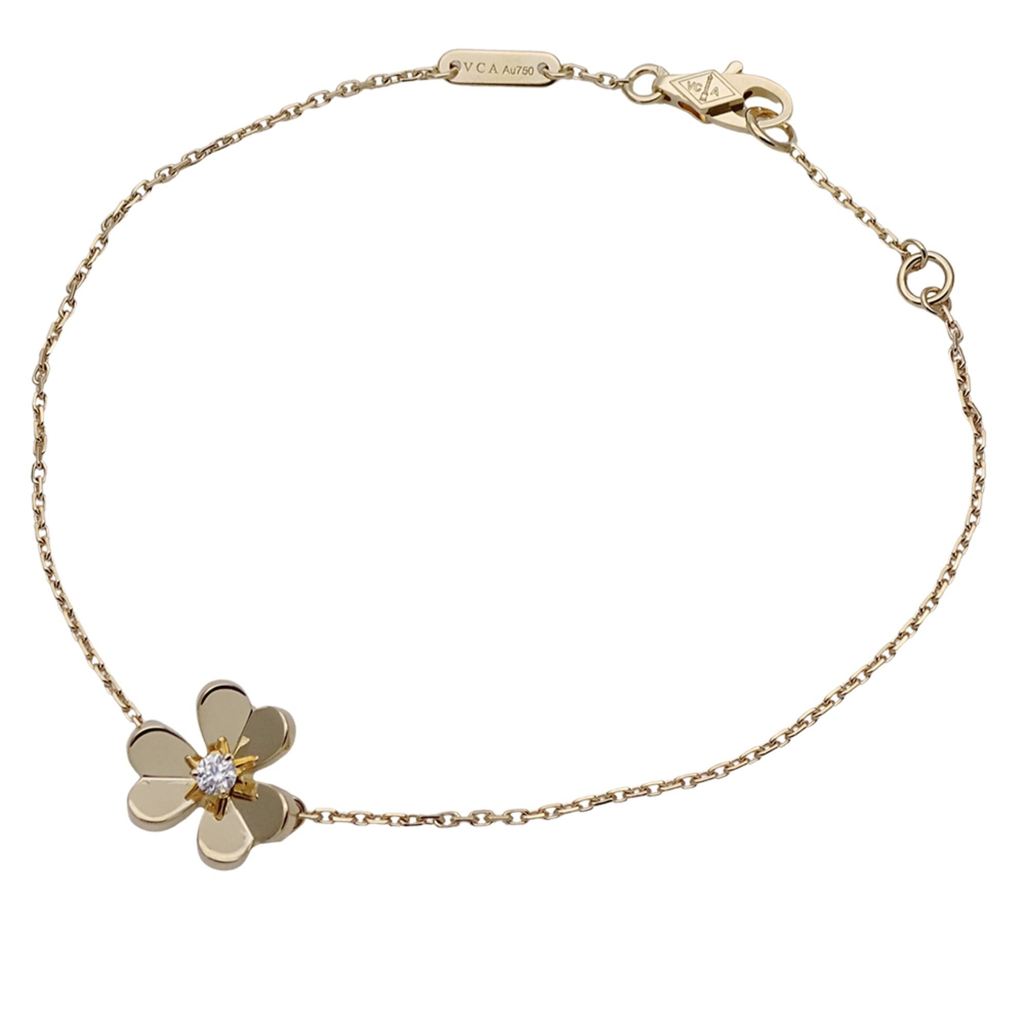Van Cleef & Arpels Van Cleef & Arpels Frivole Mini Bracelet for Women, 750YG Yellow Gold with Diamonds, Polished Size ONE SIZE - 1 Thumbnail