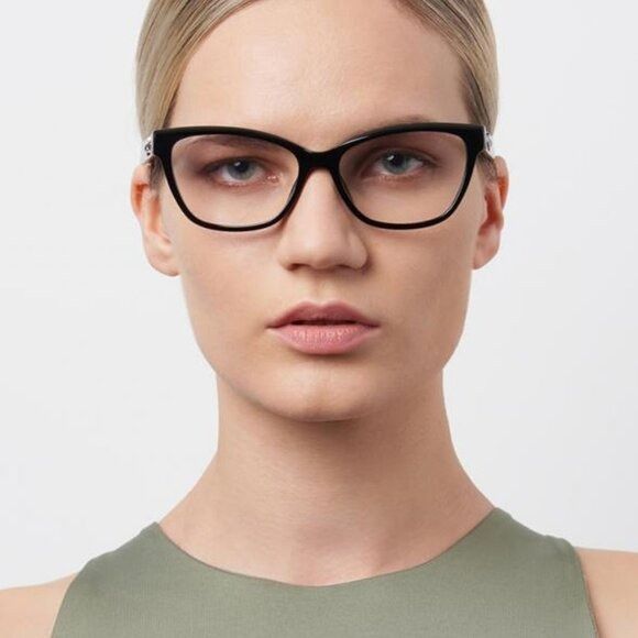Jimmy Choo Jimmy Choo JC334 0086 00 Eyeglasses Havana 54mm Cat Eye Fram Size ONE SIZE - 3 Thumbnail