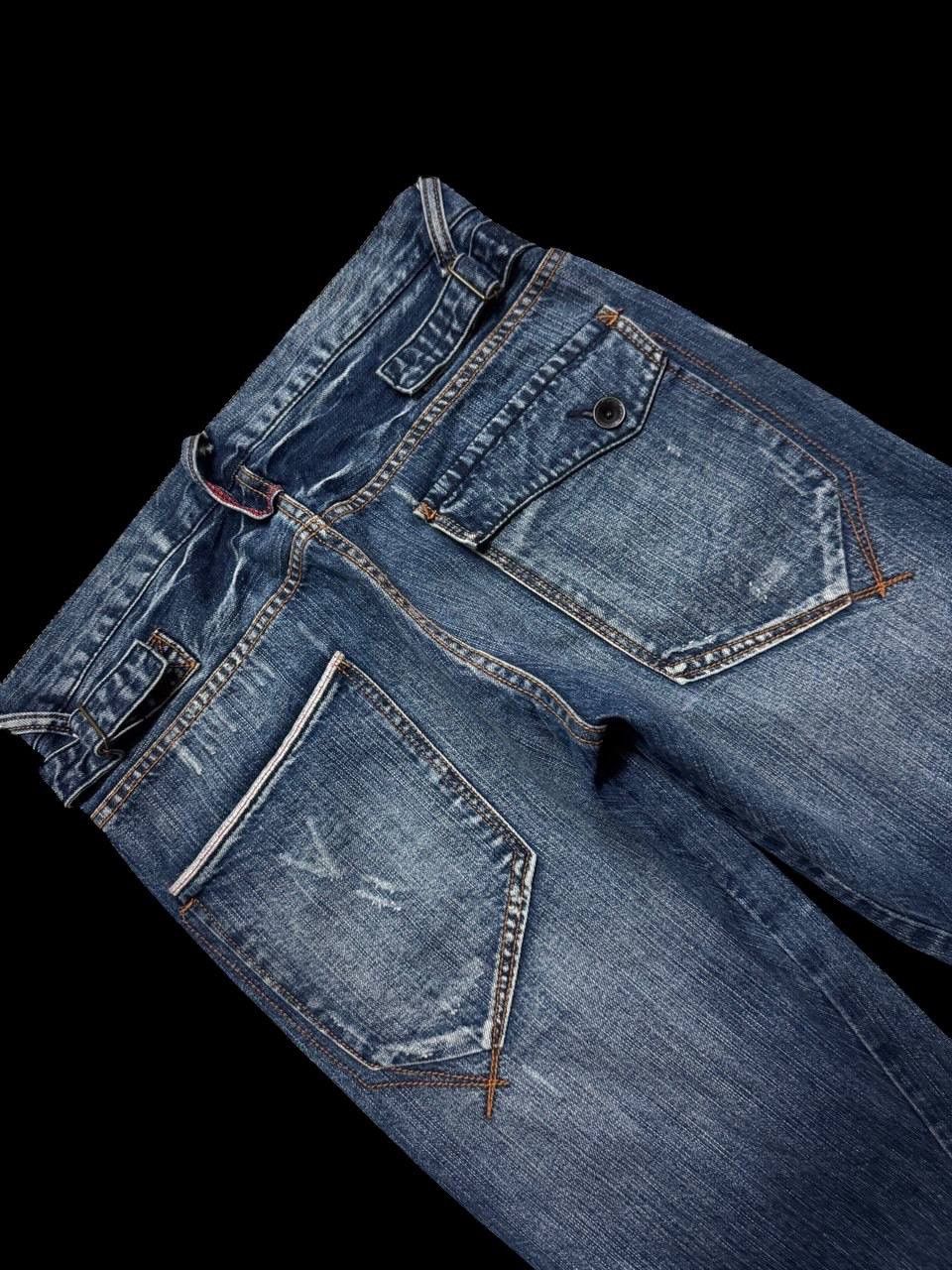 Japanese Brand TWIST LEG Vintage Uj Jean Sick Distressed Ripped Mudwash Size US 32 / EU 48 - 21 Thumbnail