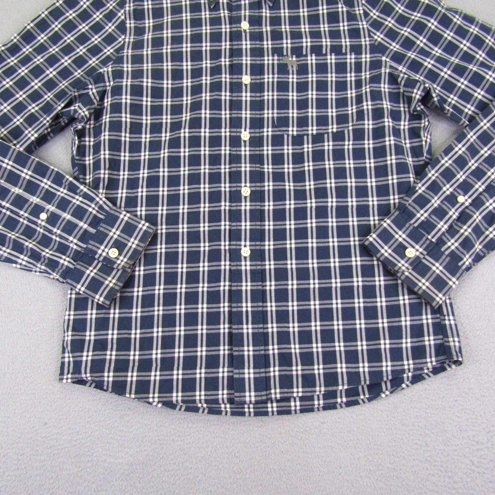 Abercrombie & Fitch VINTAGE Abercrombie & Fitch Men's Shirt Large Blue White Plaid Casual Preppy Button-Down Size US M / EU 48-50 / 2 - 4 Thumbnail