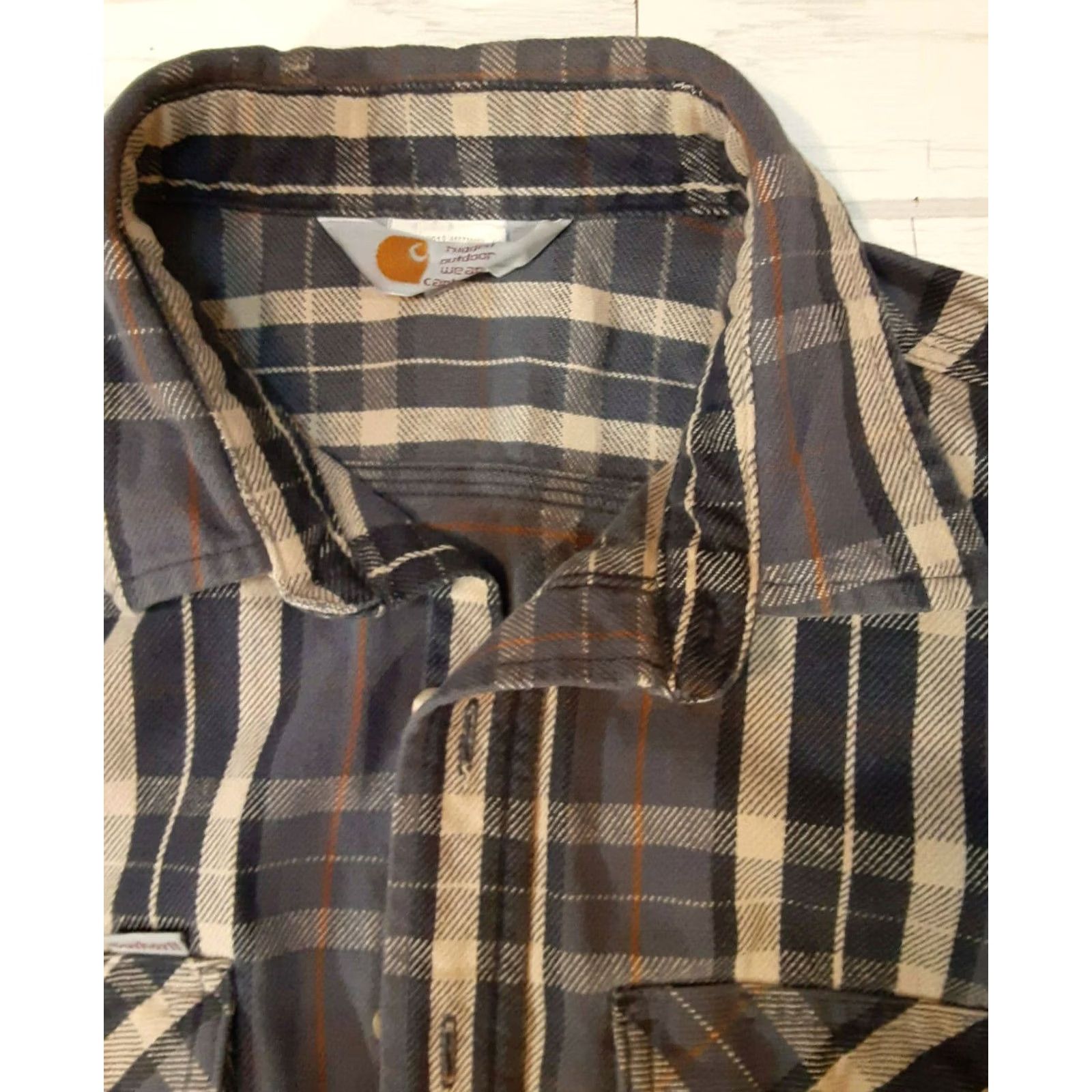 Carhartt VINTAGE Carhartt Rugged Outdoor Wear Flannel Shirt 2XL Blue Plaid USA 90s Mens Size US XXL / EU 58 / 5 - 5 Thumbnail