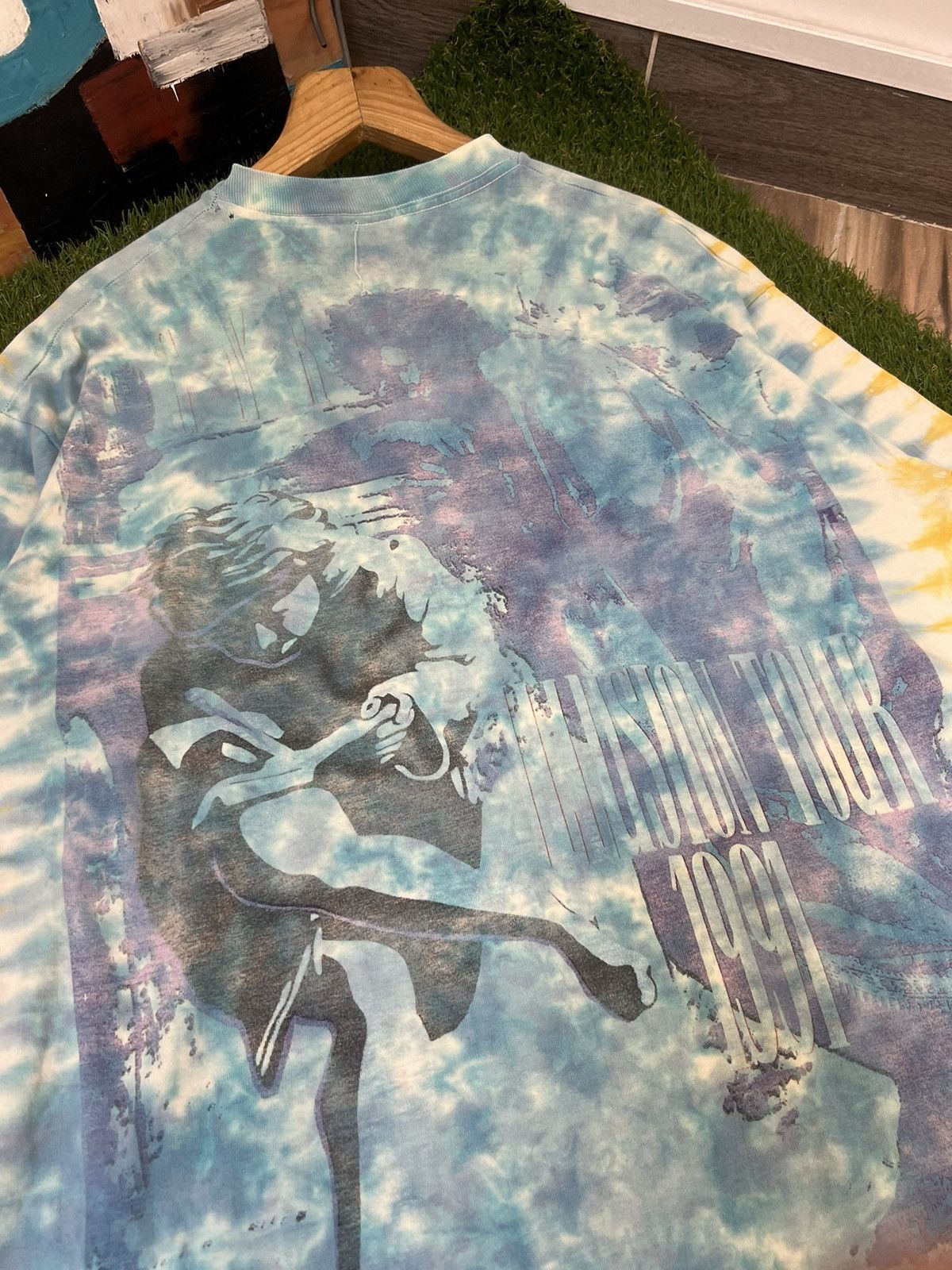 Guns N' Roses × Liquid Blue × Vintage RARE Guns N Roses Illusion 1991 Full Print Vintage tshirt Size US XL / EU 56 / 4 - 13 Thumbnail