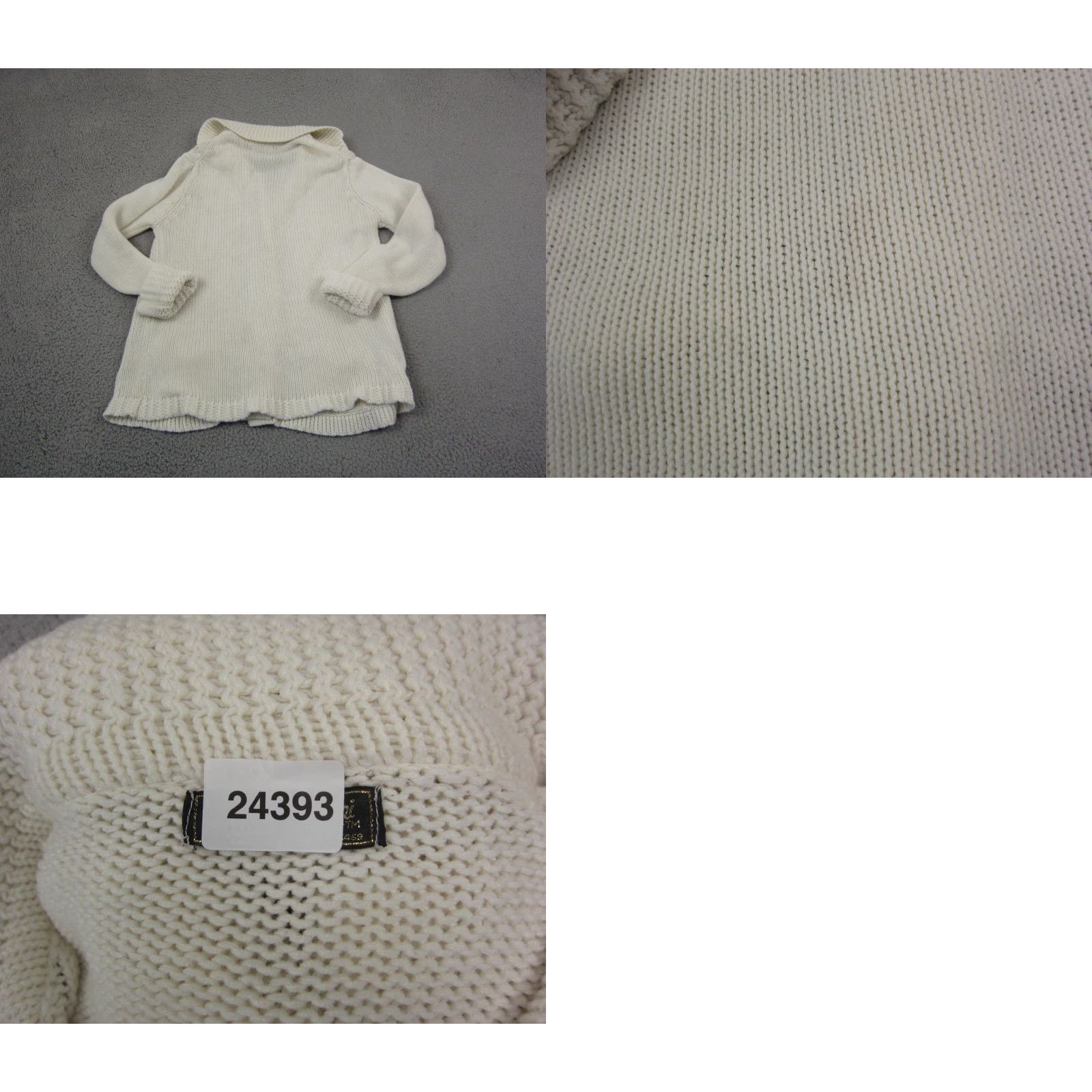 Vintage VINTAGE Gianni Berinni Cardigan Womens 46 Creme Big Collar Knit Sweater 70s 80s Size L / US 10 / IT 46 - 9 Thumbnail