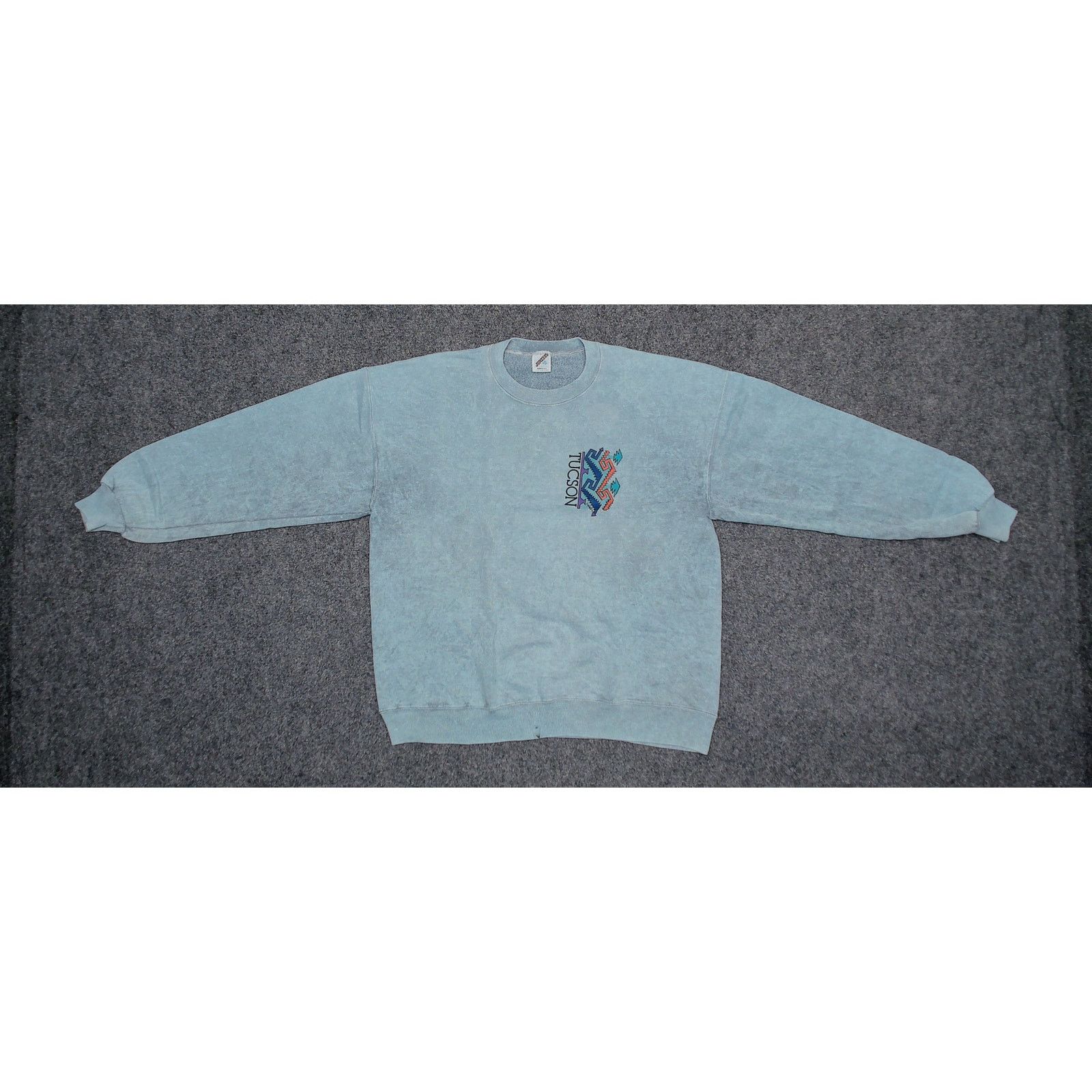 Jerzees Jerzees | Vintage 1992 Tucson Acid Wash Boxy Sweatshirt XL Size US XL / EU 56 / 4 - 5 Thumbnail