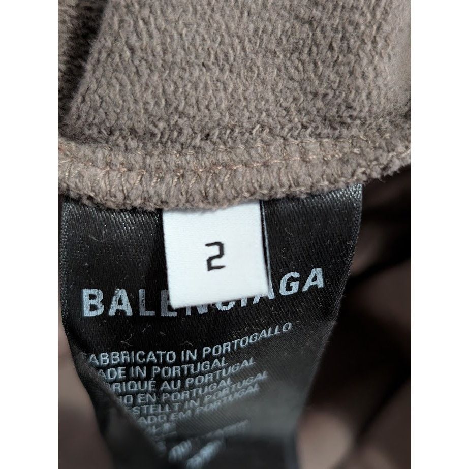 Balenciaga o1rshd1 Oversize Hoodie in Brown Size US M / EU 48-50 / 2 - 16 Thumbnail