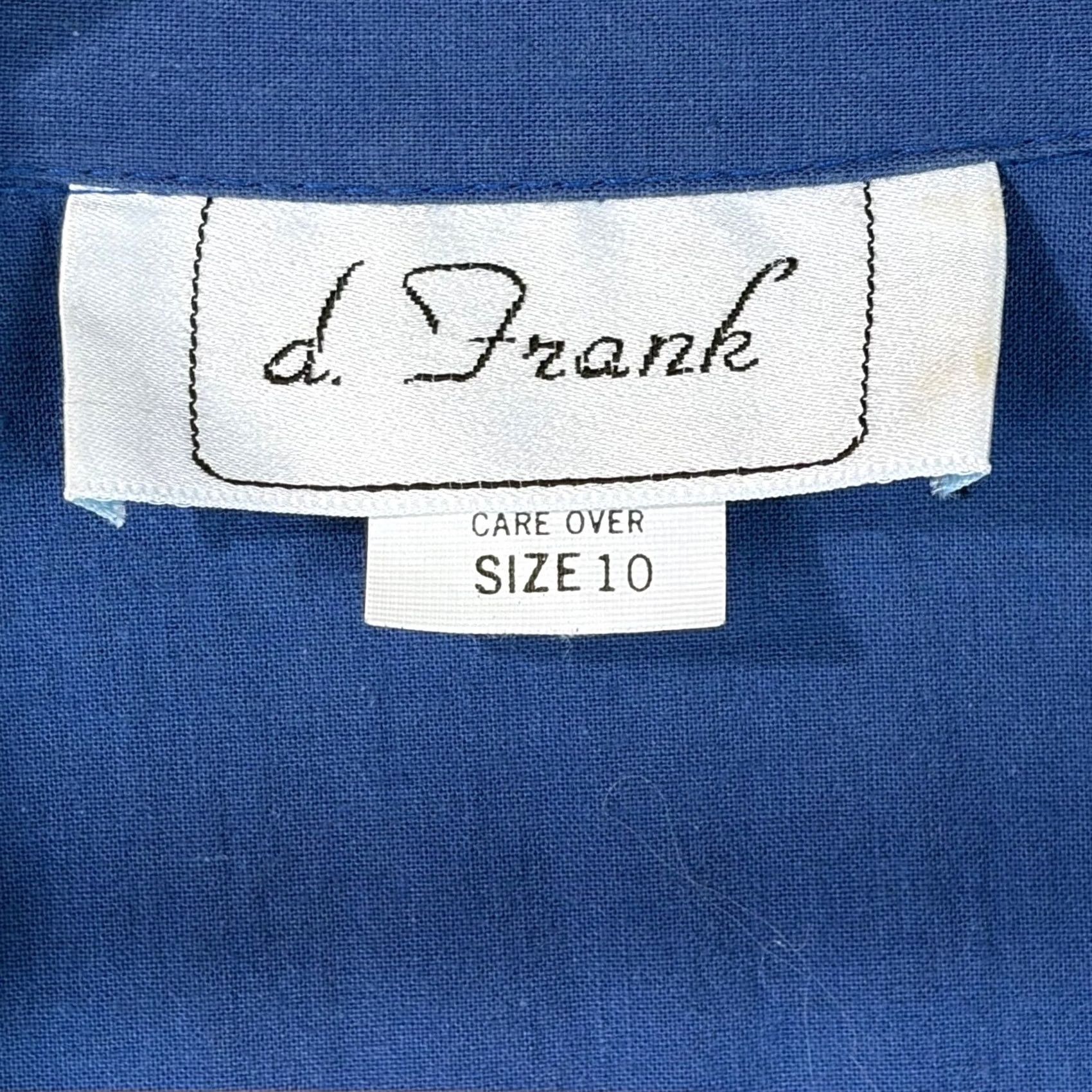 Vintage VINTAGE d. Frank Blue Cotton Jumpsuit Womens 10 Utility Boiler Suit Made in USA Size 32" / US 10 / IT 46 - 2 Thumbnail