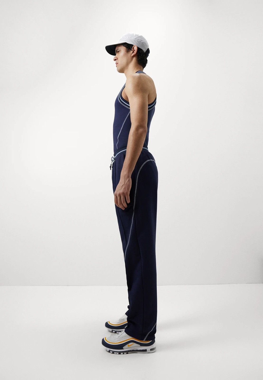 Saul Nash !DS! SS23 Saul Nash Navy Overlock Stitch Lounge Pants Size US 32 / EU 48 - 5 Thumbnail