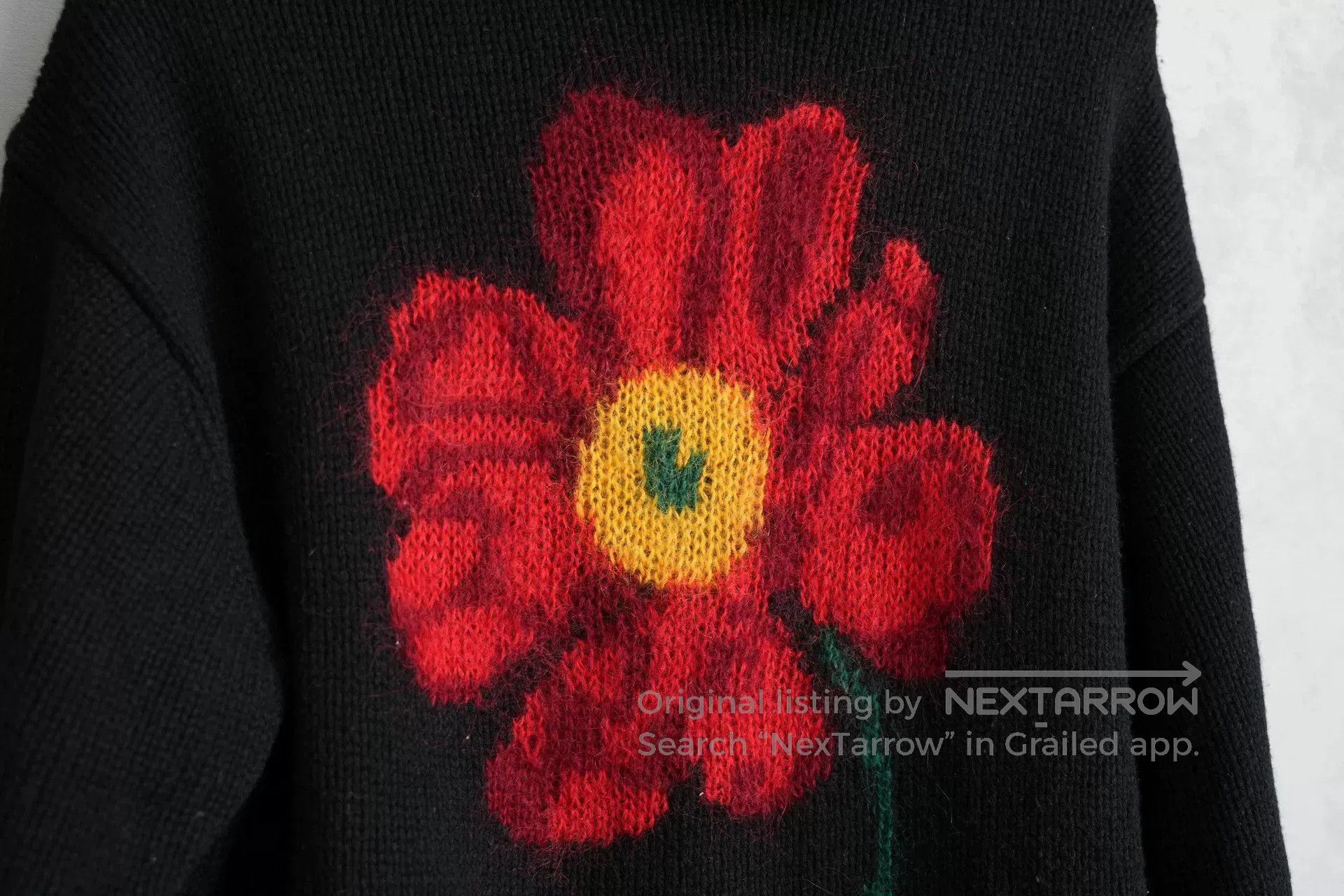 Yohji Yamamoto Yohji Yamamoto 95AW Floral Turtleneck Sweater. Size US M / EU 48-50 / 2 - 1 Thumbnail