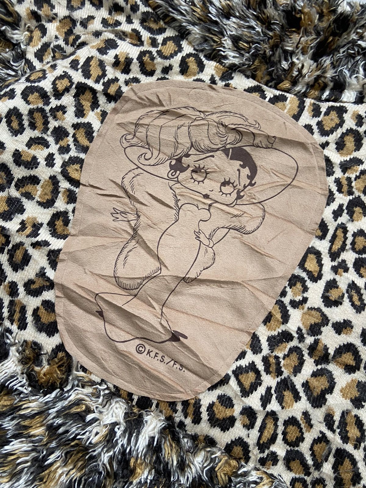 Anime Vintage 1990’s Betty Boop Hairy Leopard Sweatshirt Size M / US 6-8 / IT 42-44 - 4 Thumbnail