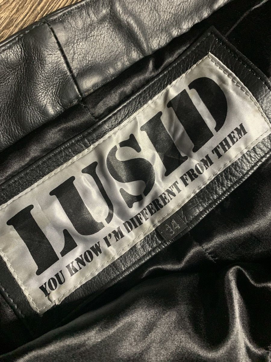 Designer Lucid Leather Biker Pants Size US 34 / EU 50 - 4 Thumbnail