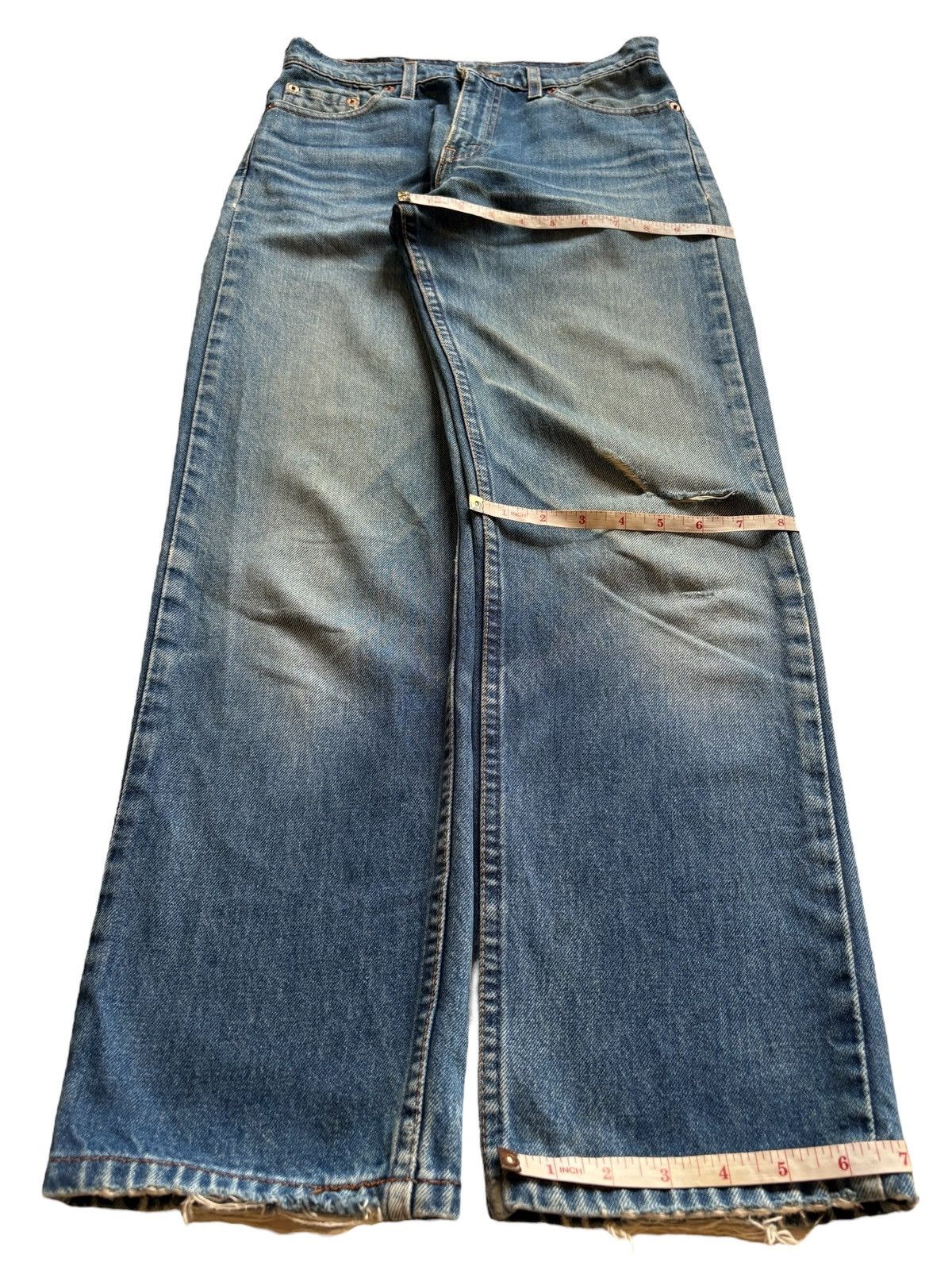 LVC × Levi's × Levi's Vintage Clothing Vintage 90s Levis 510 Mud Wash Distressed Ripped Jeans Size US 28 / EU 44 - 15 Thumbnail
