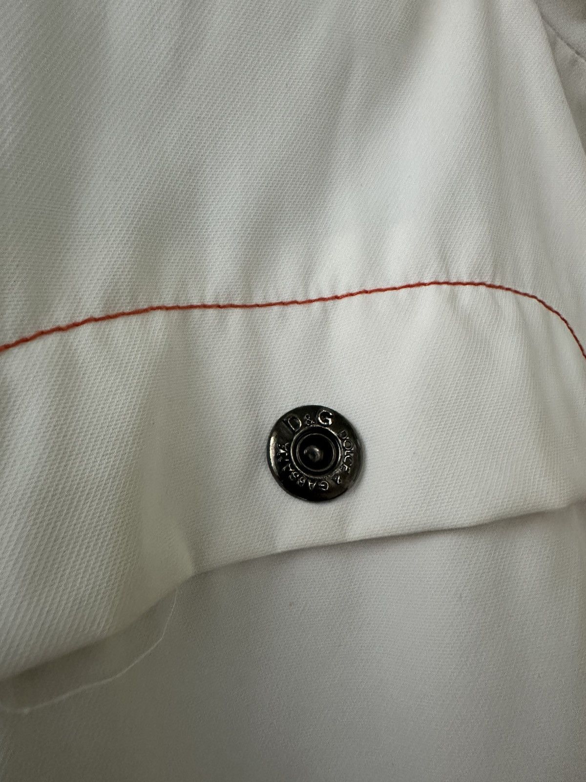 Dolce & Gabbana × Vintage Vintage Dolce Gabbana Nylon White Jacket Y2K Fit Size US L / EU 52-54 / 3 - 11 Thumbnail