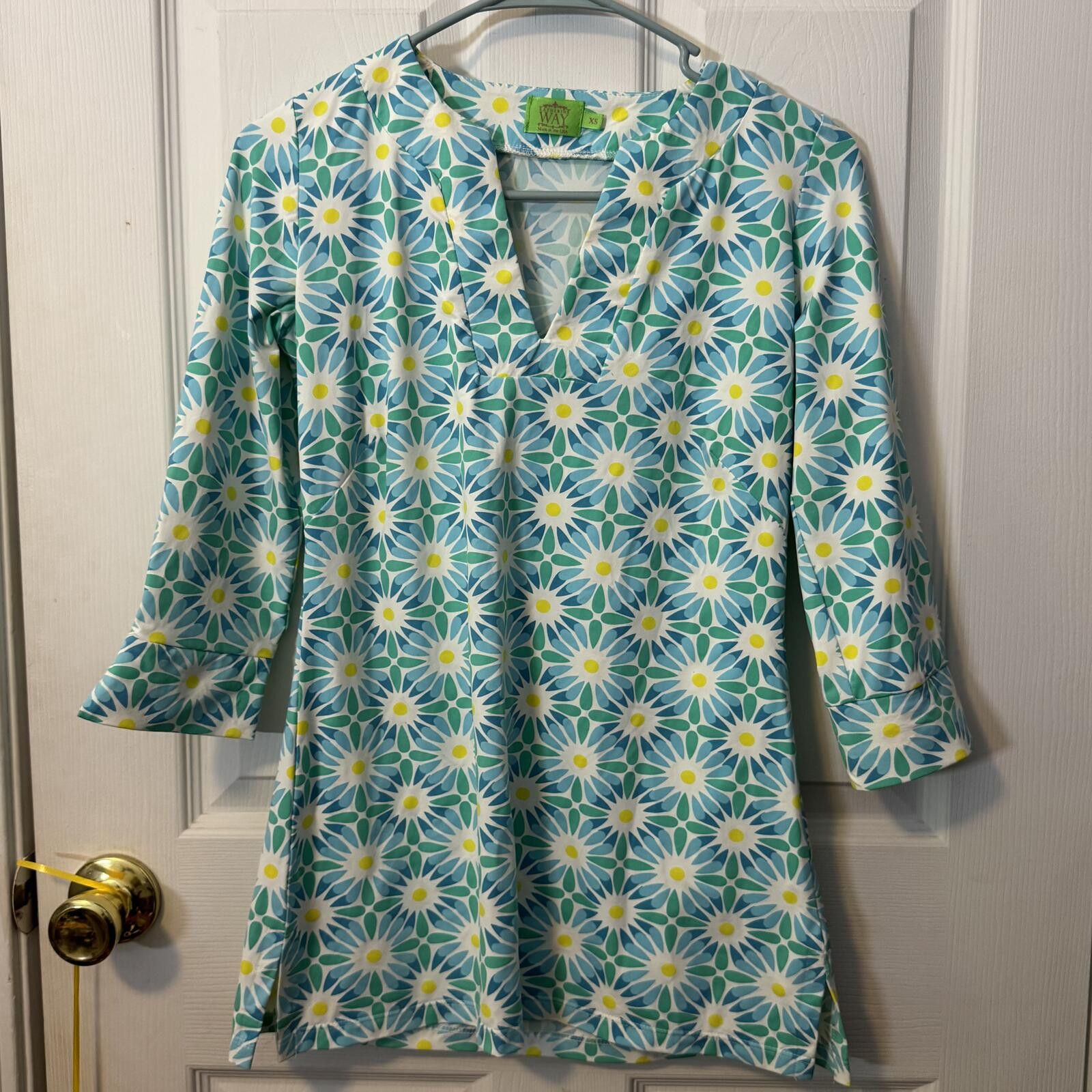 Other Katherine Way XS Floral Daisy Print Tunic Top Size XS / US 0-2 / IT 36-38 - 1 Thumbnail