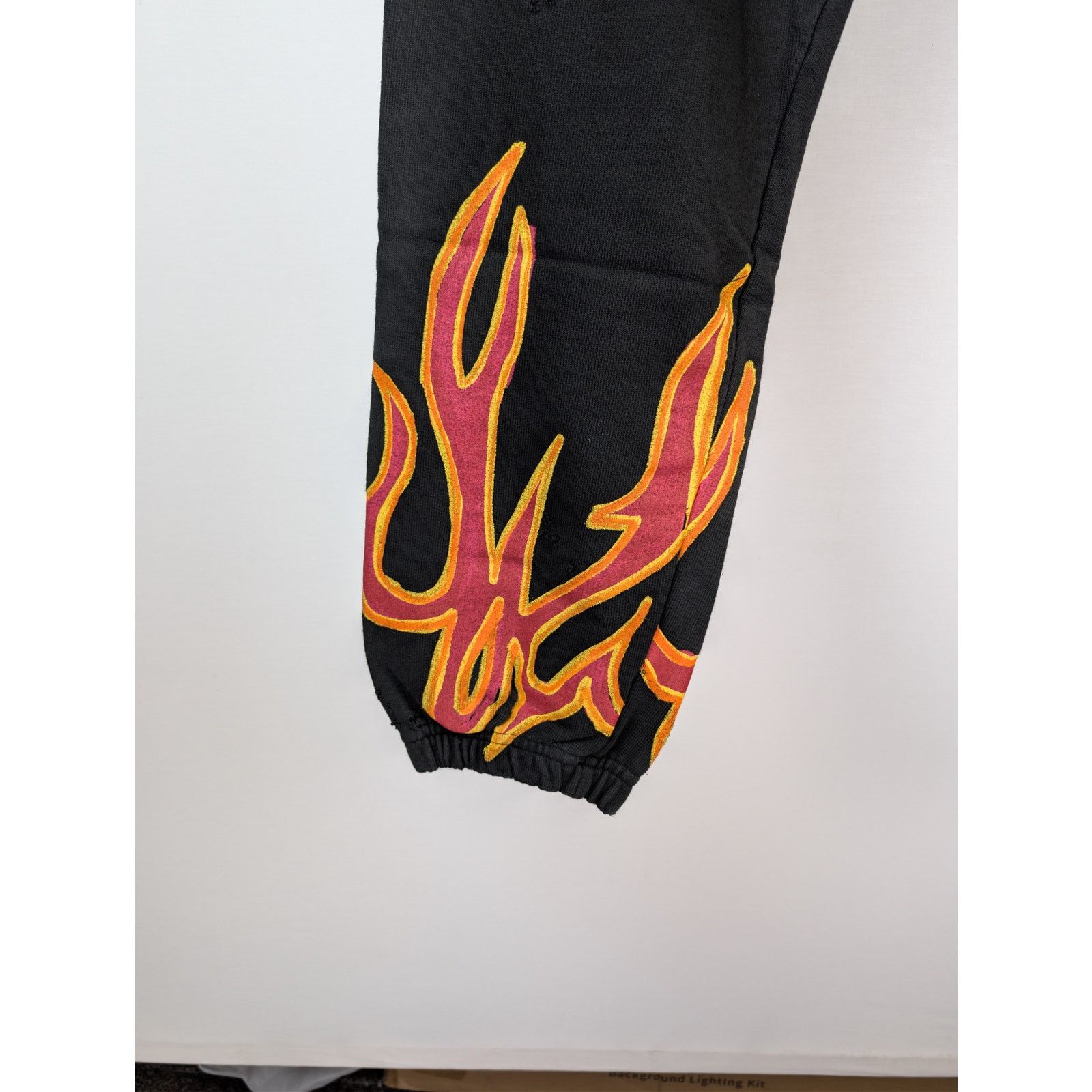 Palm Angels o1rshd1 GD Graffiti Flames 🔥 Sweatpants in Black / Red Size US 36 / EU 52 - 9 Thumbnail