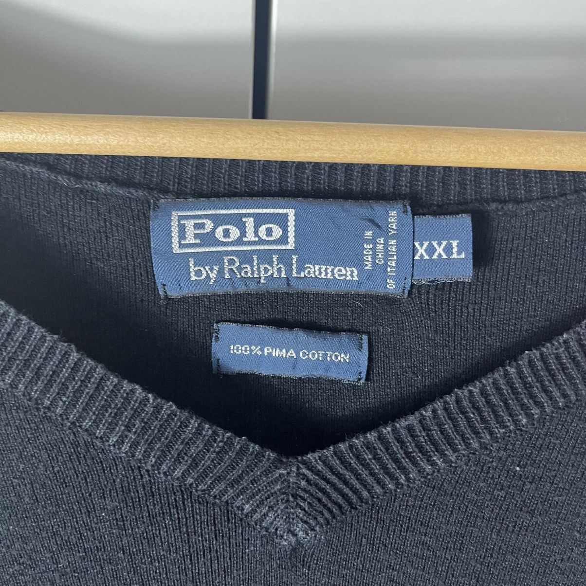 Polo Ralph Lauren Vintage Polo Ralph Lauren Blue V-Neck Sweater Y2K Size US XXL / EU 58 / 5 - 3 Thumbnail