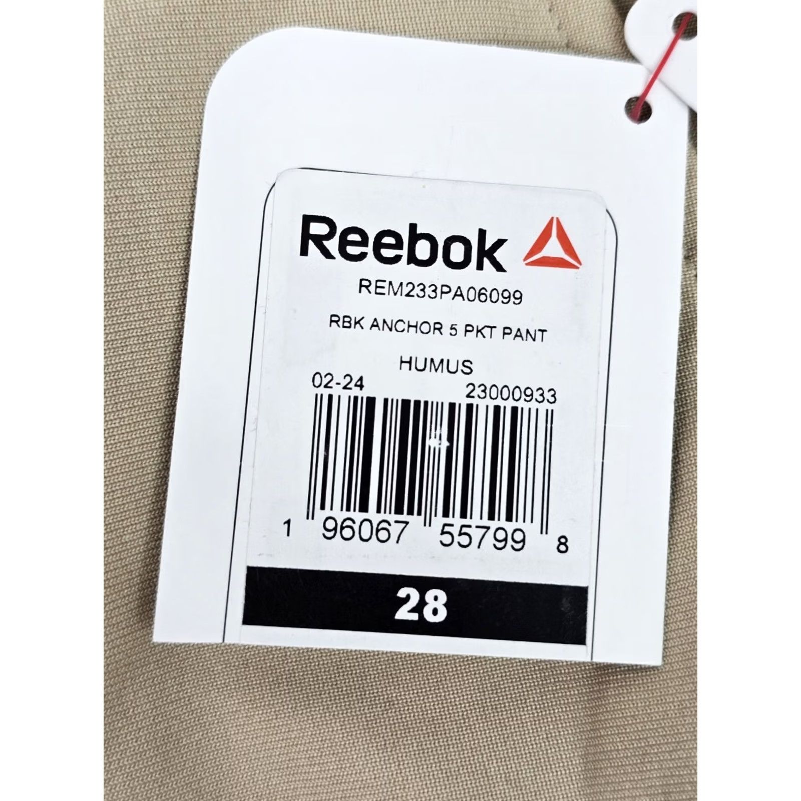 Reebok Reebok Anchor 5-Pocket Performance Pants Mens Tapered 28x32 Wicking NWT Beige Size US 28 / EU 44 - 4 Thumbnail