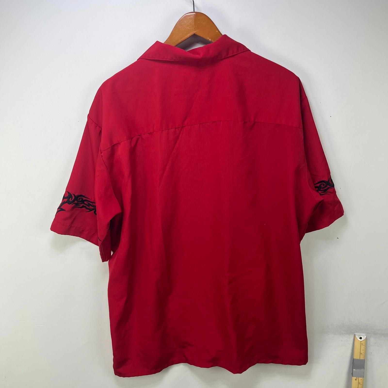 West Coast Choppers Vintage Red Flames Y2K Button Up Shirt Dragon XL Size US XL / EU 56 / 4 - 9 Thumbnail
