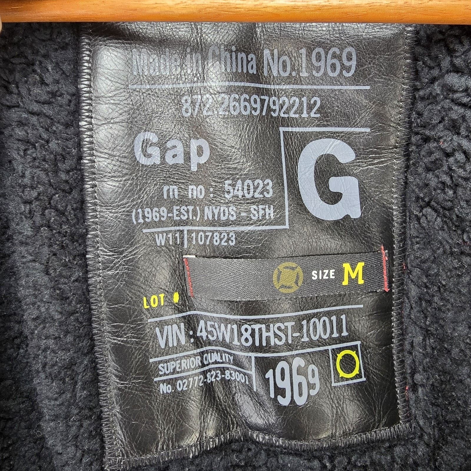 Gap Vintage GAP Leather Jacket Medium Sherpa Lined Bomber Size US M / EU 48-50 / 2 - 9 Thumbnail