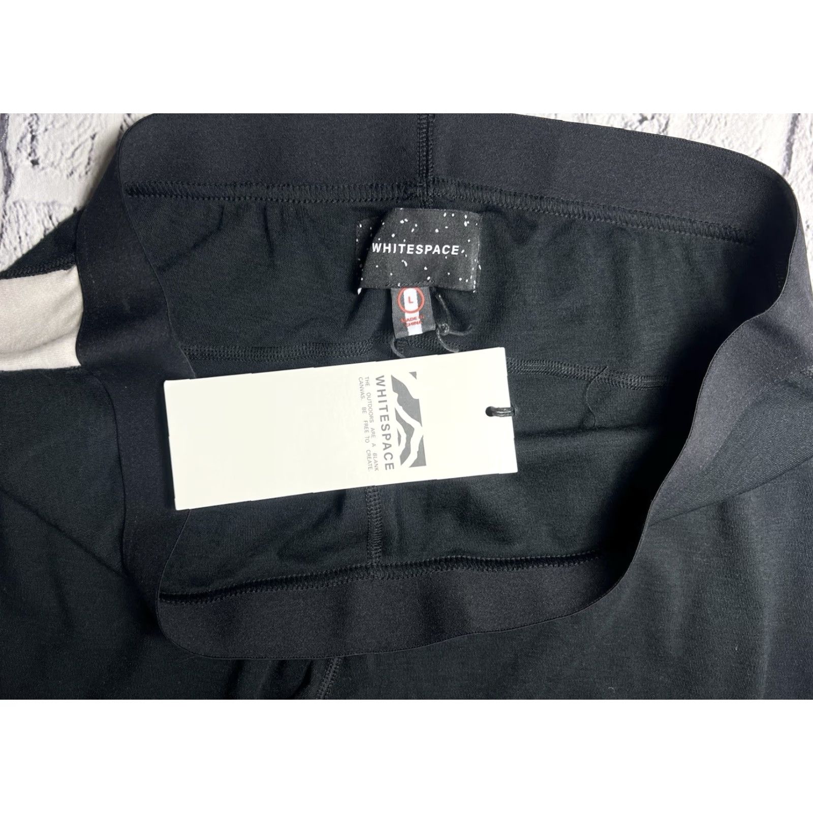Vintage NWT Whitespace Black Leggings Men Pull On Midweight Merino Stretch Bottoms Ankle 28” Inseam L Size US 33 - 5 Thumbnail