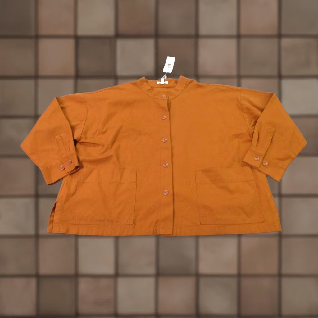Eileen Fisher Eileen Fisher Jacket Womens XL Orange Mandarin Classic Oversized NEW Size XL / US 12-14 / IT 48-50 - 1 Thumbnail