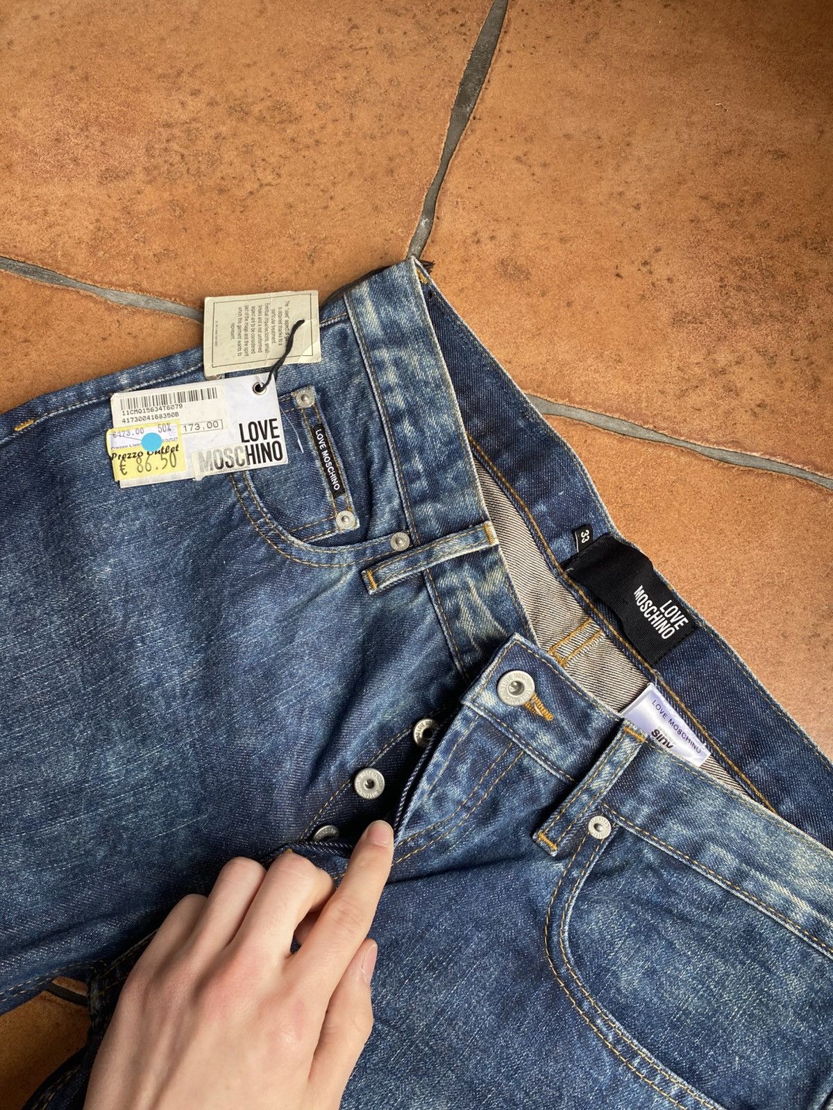 Love Moschino Love Moschino Luxury jeans women new blue Size 33" - 4 Thumbnail