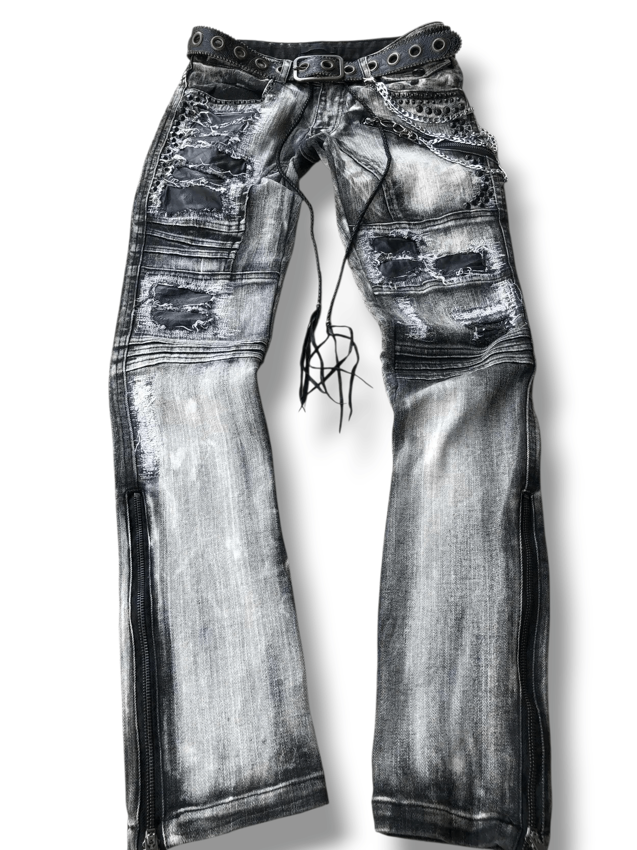 Le Grande Bleu (L.G.B.) KMRII studed crushed Jeans Size US 30 / EU 46 - 1 Thumbnail