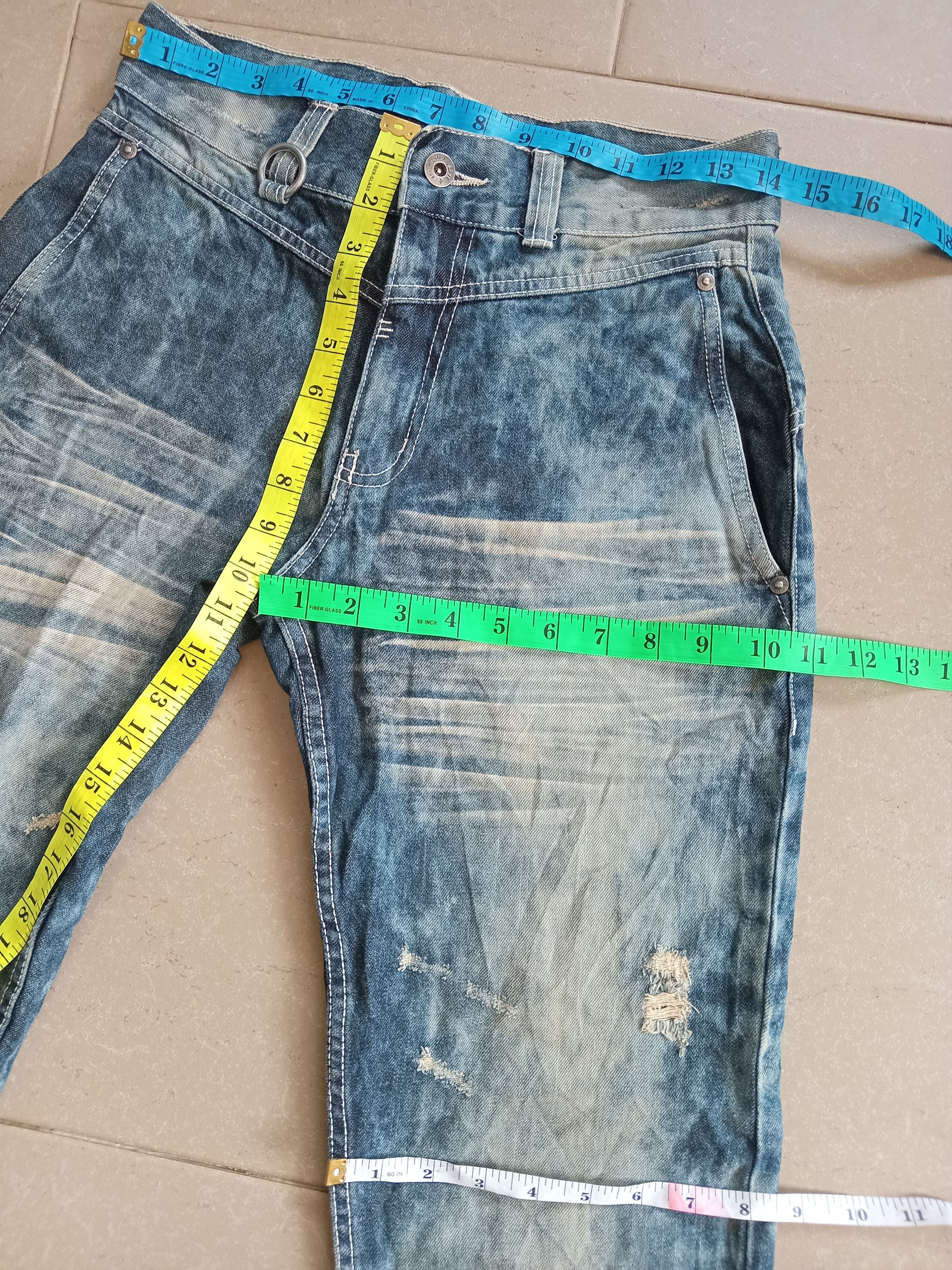 Japanese Brand 💥Style💥ANTI LABEL Asid Wash Distressed Jeans Size US 28 / EU 44 - 3 Thumbnail