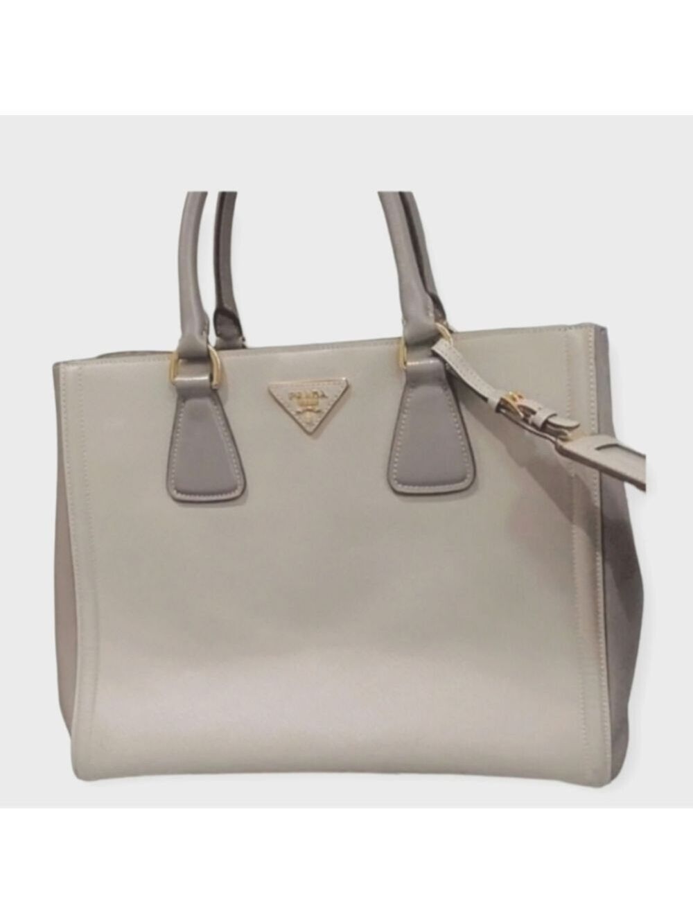 Prada Authentic Prada Saffiano Lux Bicolour Tote Bag Size ONE SIZE - 1 Thumbnail