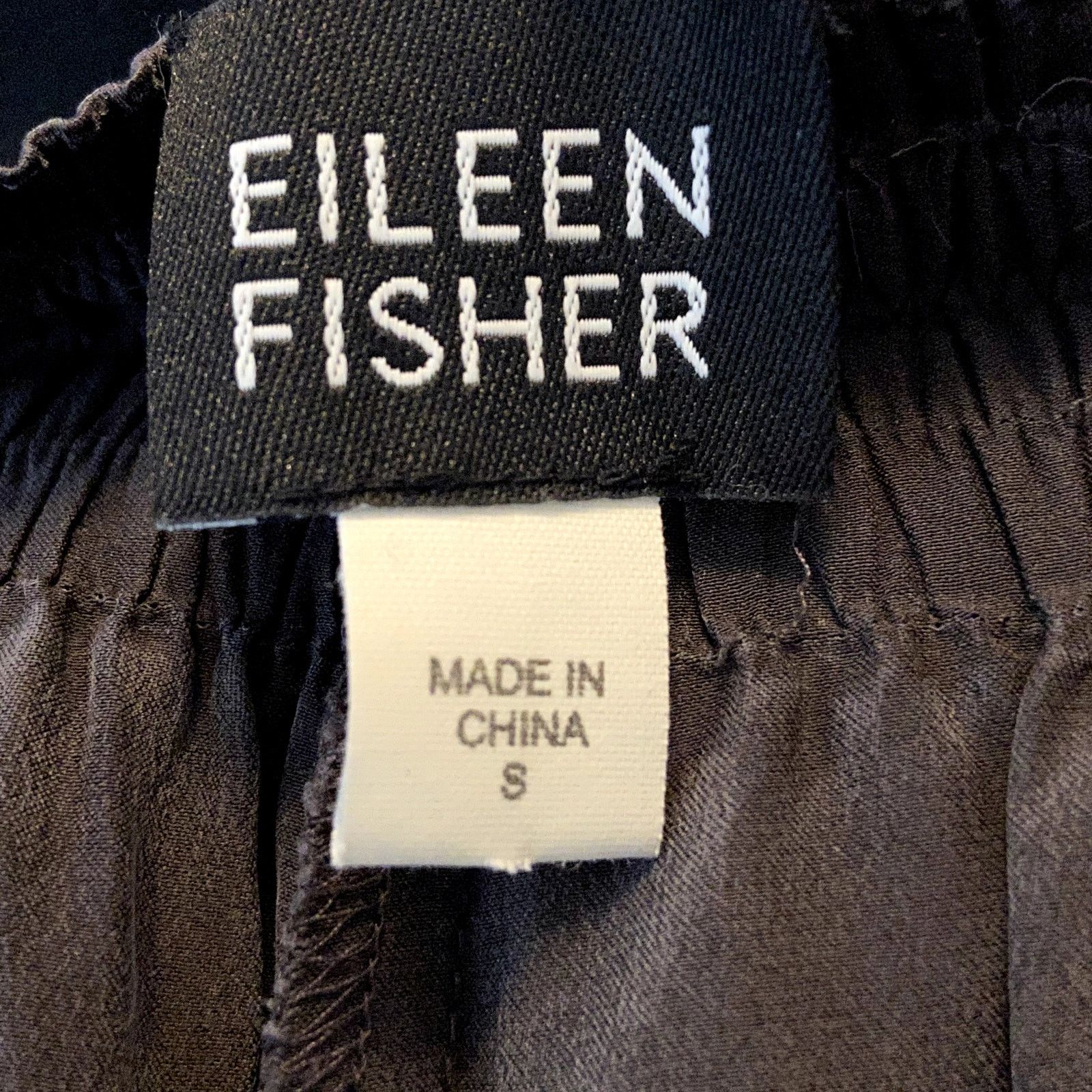 Other Eileen Fisher 100% Silk Crepe Pants Ankle Wide Leg Pewter S Size 28" / US 6 / IT 42 - 4 Thumbnail