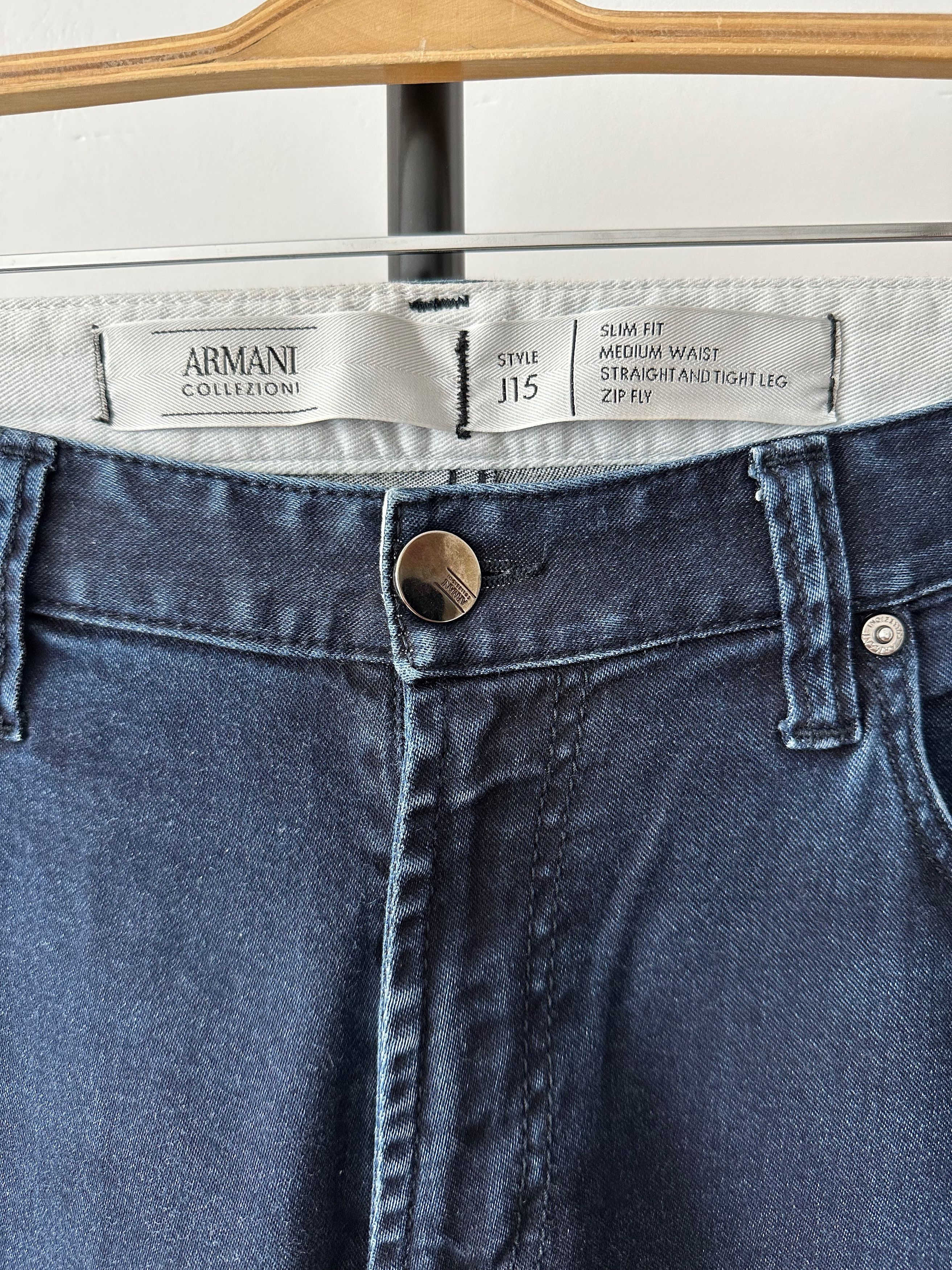 Armani Collezioni Armani Collezioni Indaco J15 Stretch denim pants indigo blue Size US 36 / EU 52 - 4 Thumbnail