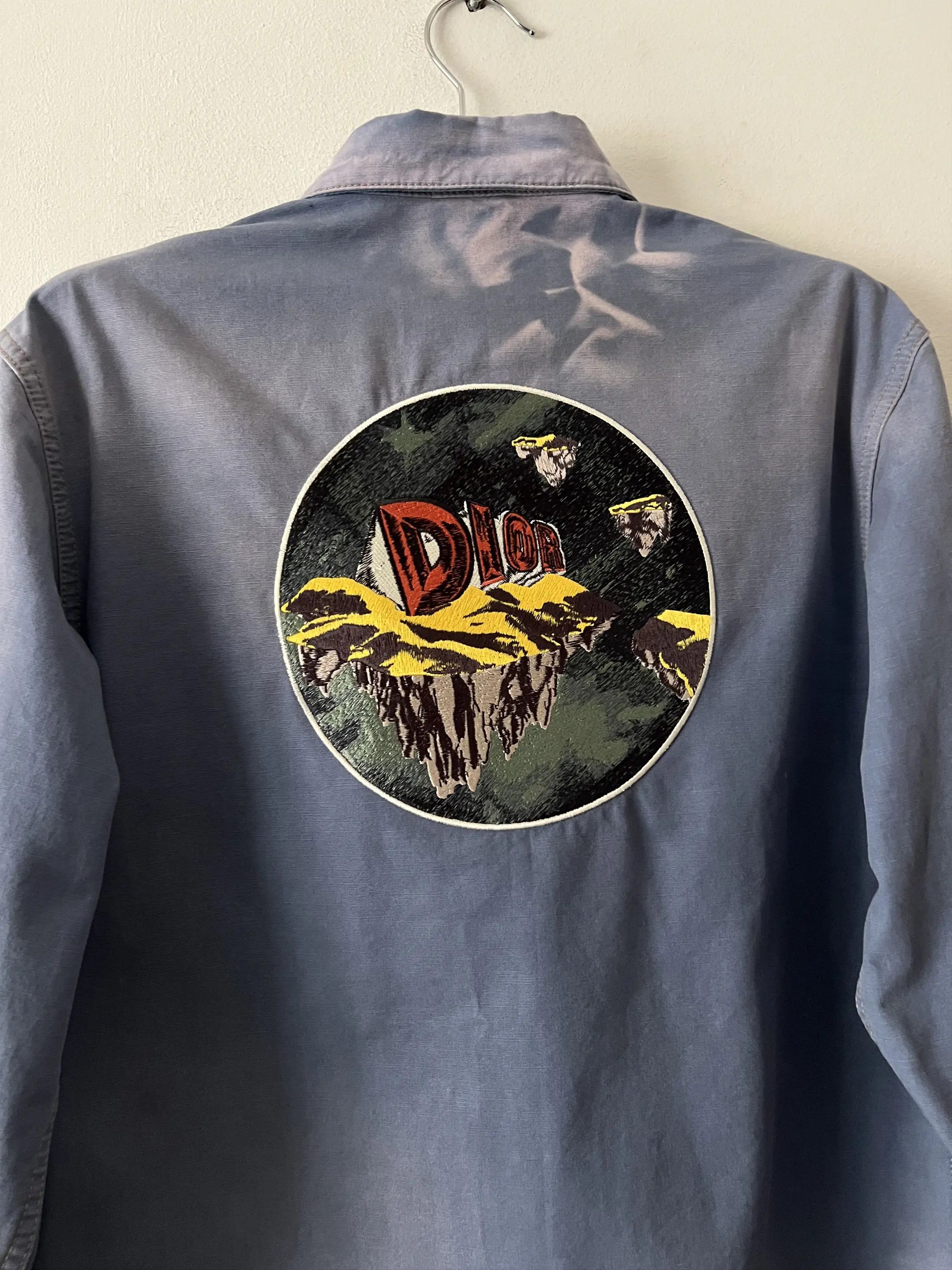 Dior Astro Embroidered Patch Denim Long Sleeve Shirt Size US M / EU 48-50 / 2 - 9 Thumbnail