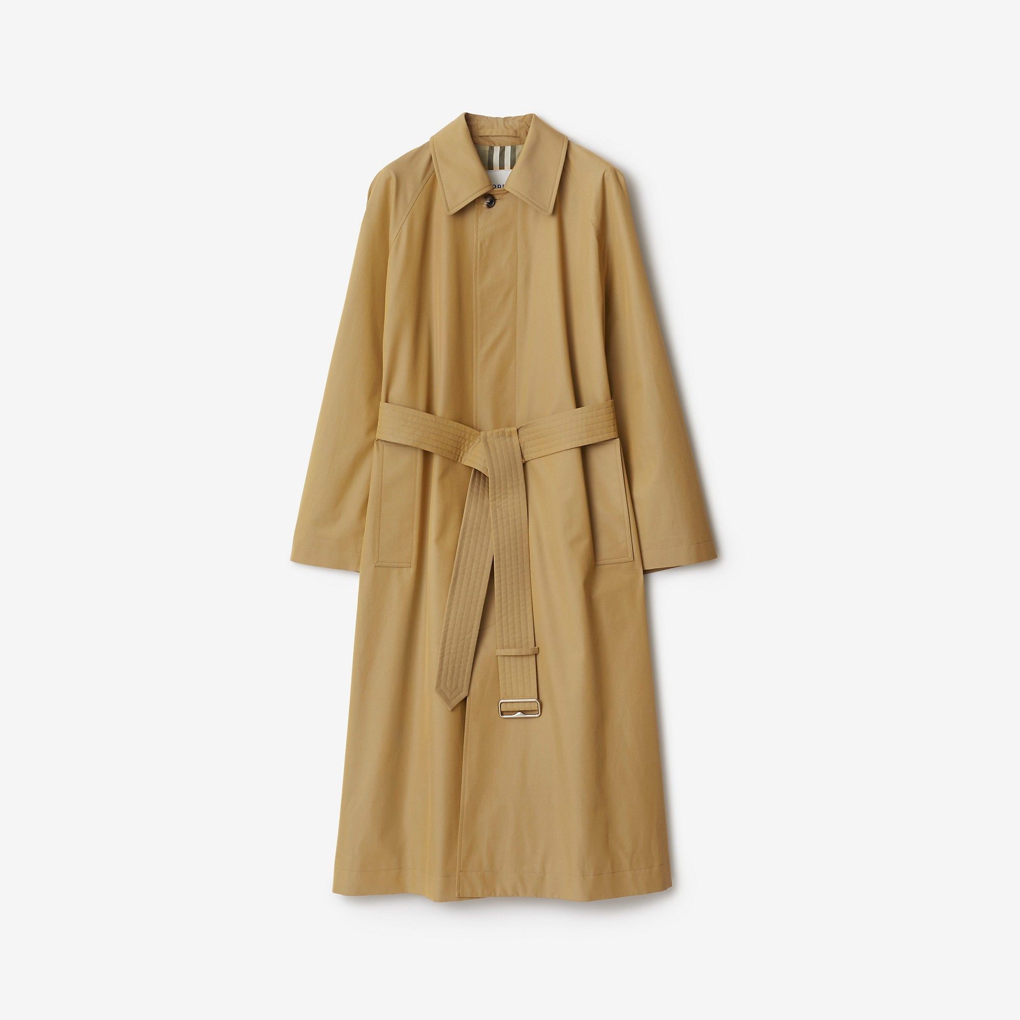 Burberry o1w1db10426 Long Gabardine Car Coat in Spelt Size XL / US 12-14 / IT 48-50 - 1 Thumbnail