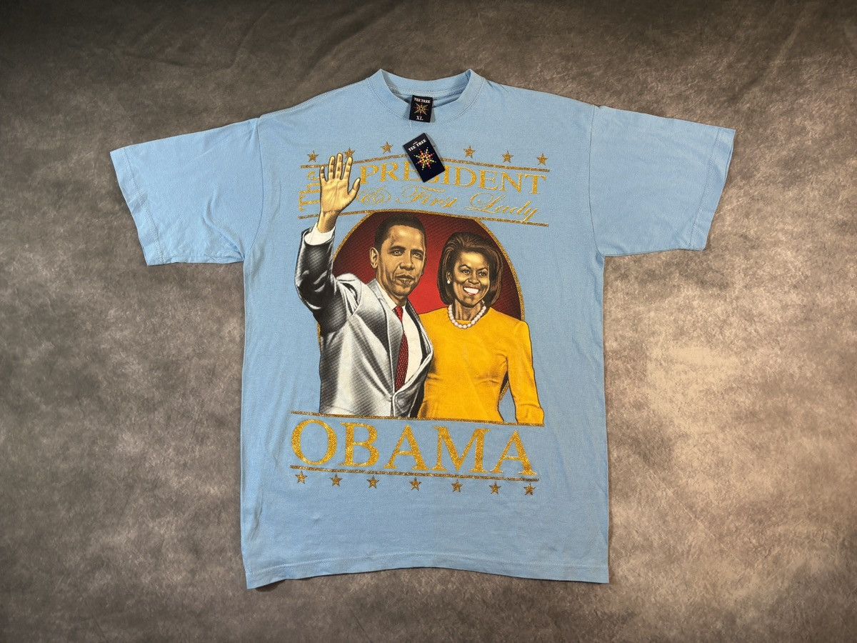 Rap Tees Michelle & Barack Obama Oversized Tee Bling 2000s Jeezy Y2K Size US XXL / EU 58 / 5 - 12 Thumbnail